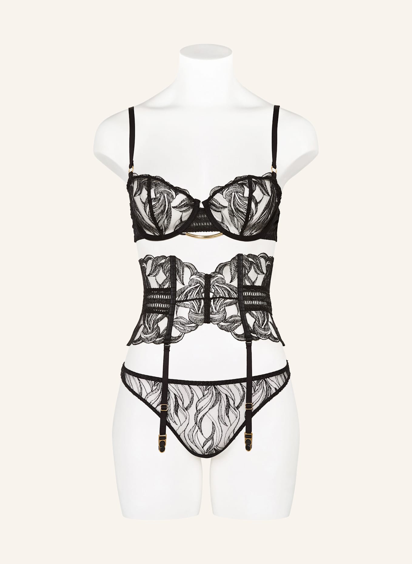 Aubade Pasy do pończoch INTO THE GROOVE: CZARNY