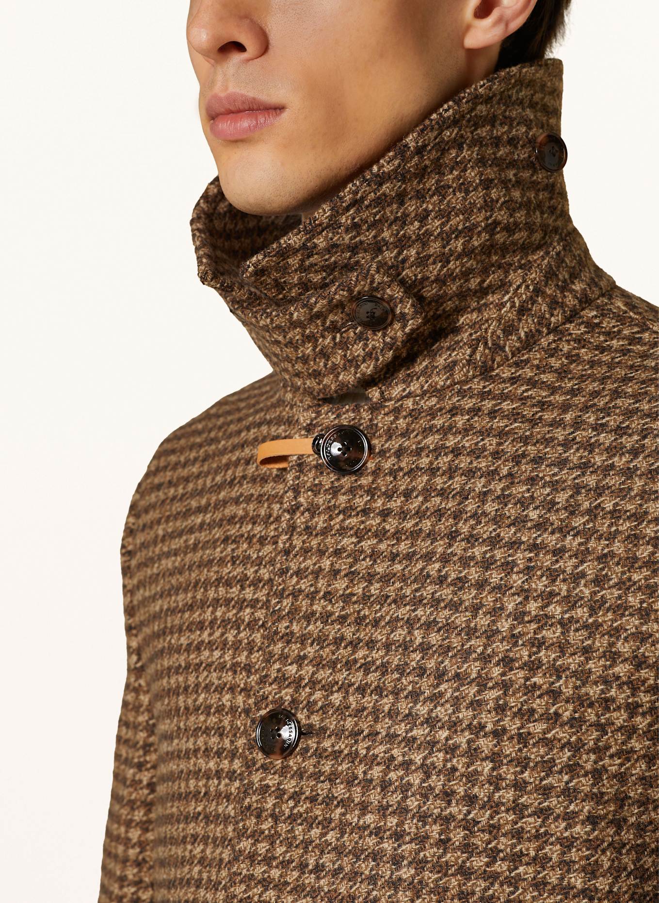 BALDESSARINI Kabát: TMAVĚ HNĚDÁ / HNĚDÁ / SVĚTLE HNĚDÁ