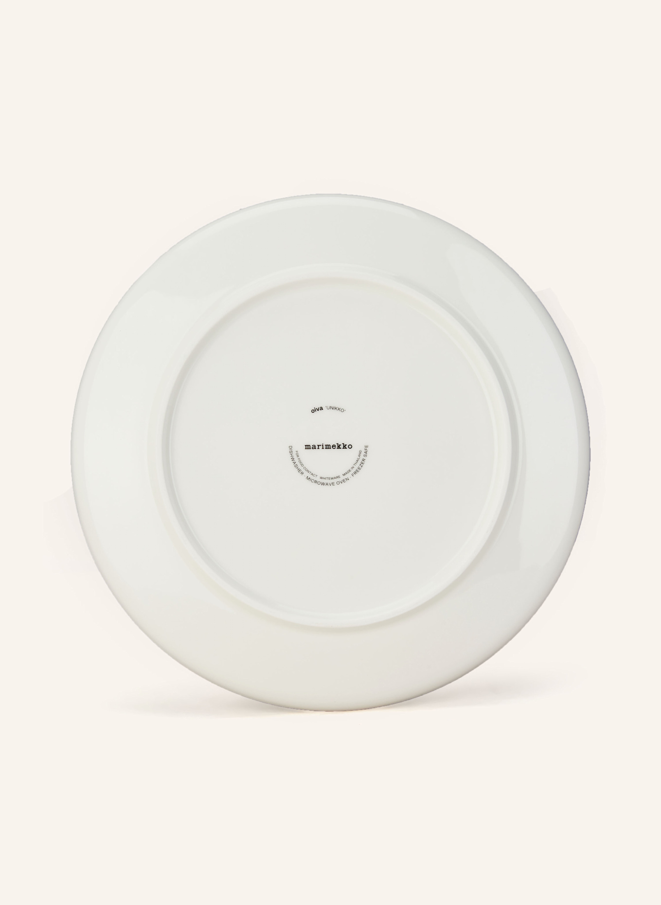 marimekko 2er-Set Speiseteller OIVA/UNIKKO: ECRU / DUNKELROT