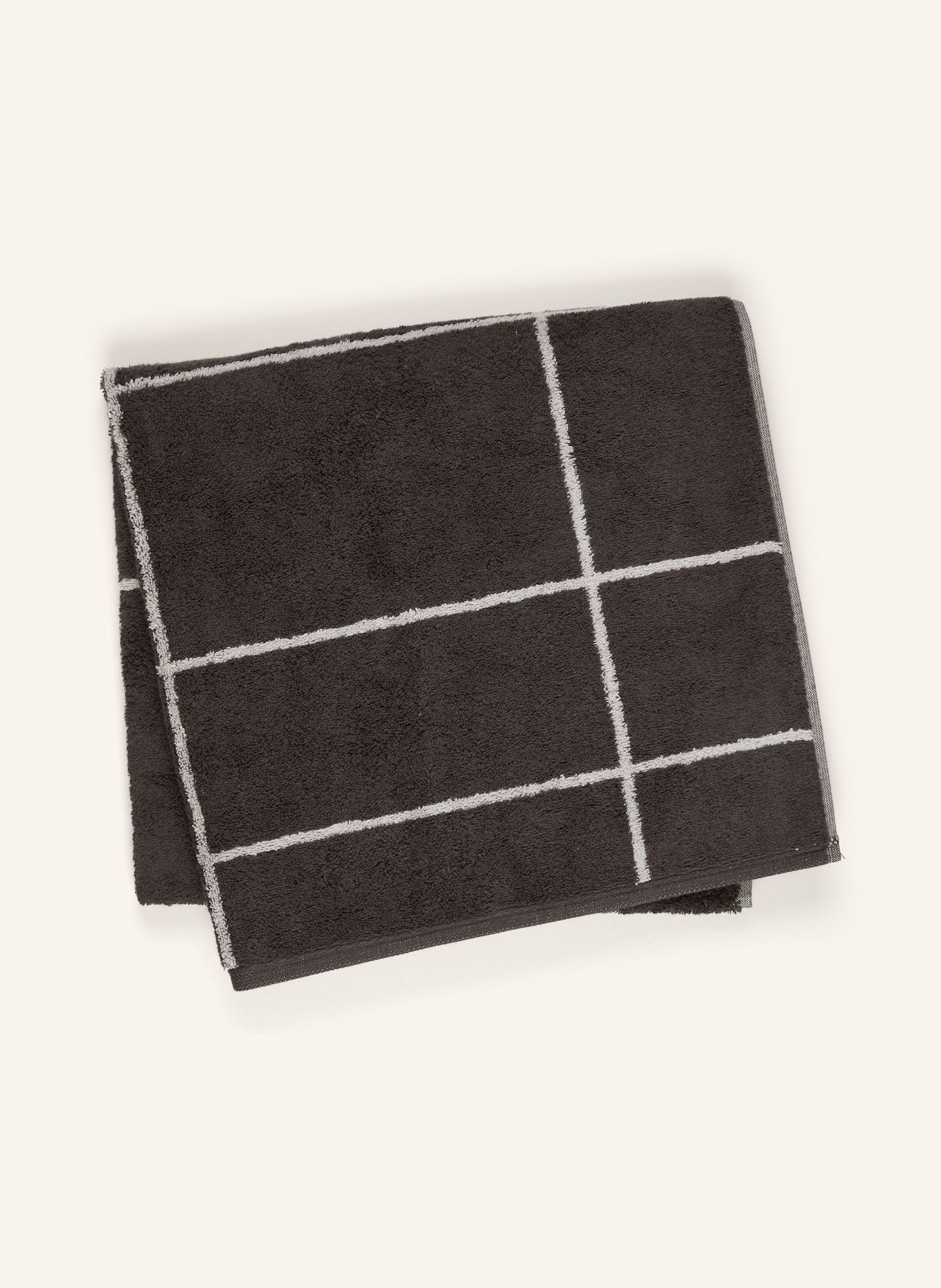 Cawö Bath towel: DARK GRAY / WHITE