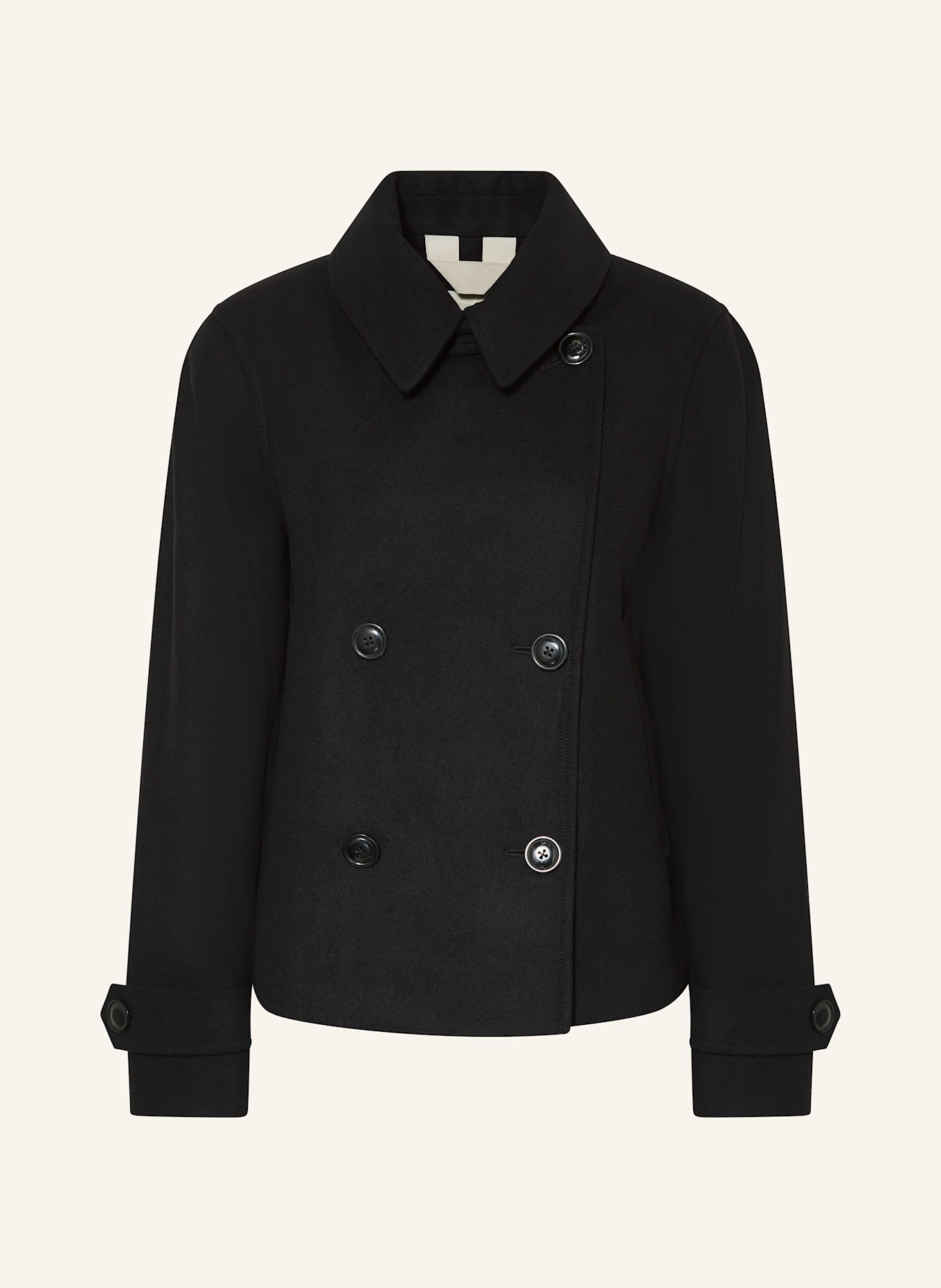Black pea coat womens discount