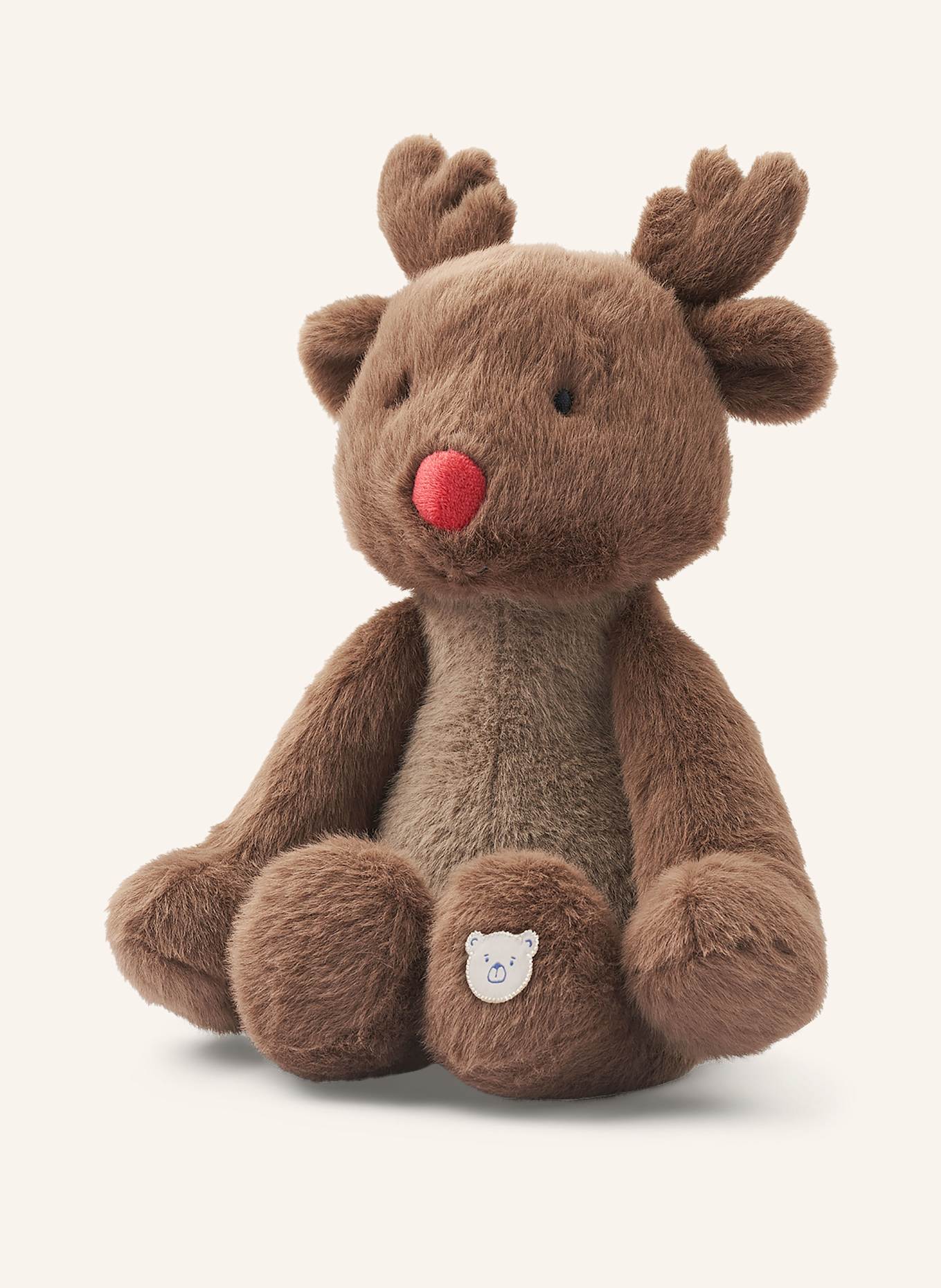 LIEWOOD Rentier-Kuscheltier BERTO: DUNKELBRAUN / ROT