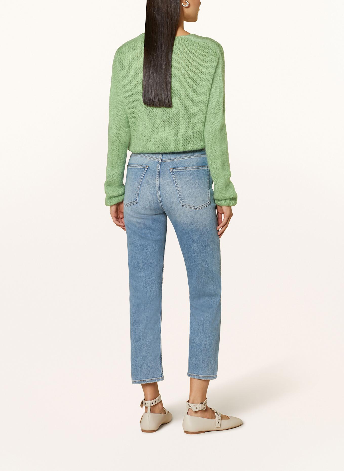 rich&royal Straight Jeans mit Schmucksteinen, Farbe: 700 DENIM BLUE (Bild 3)