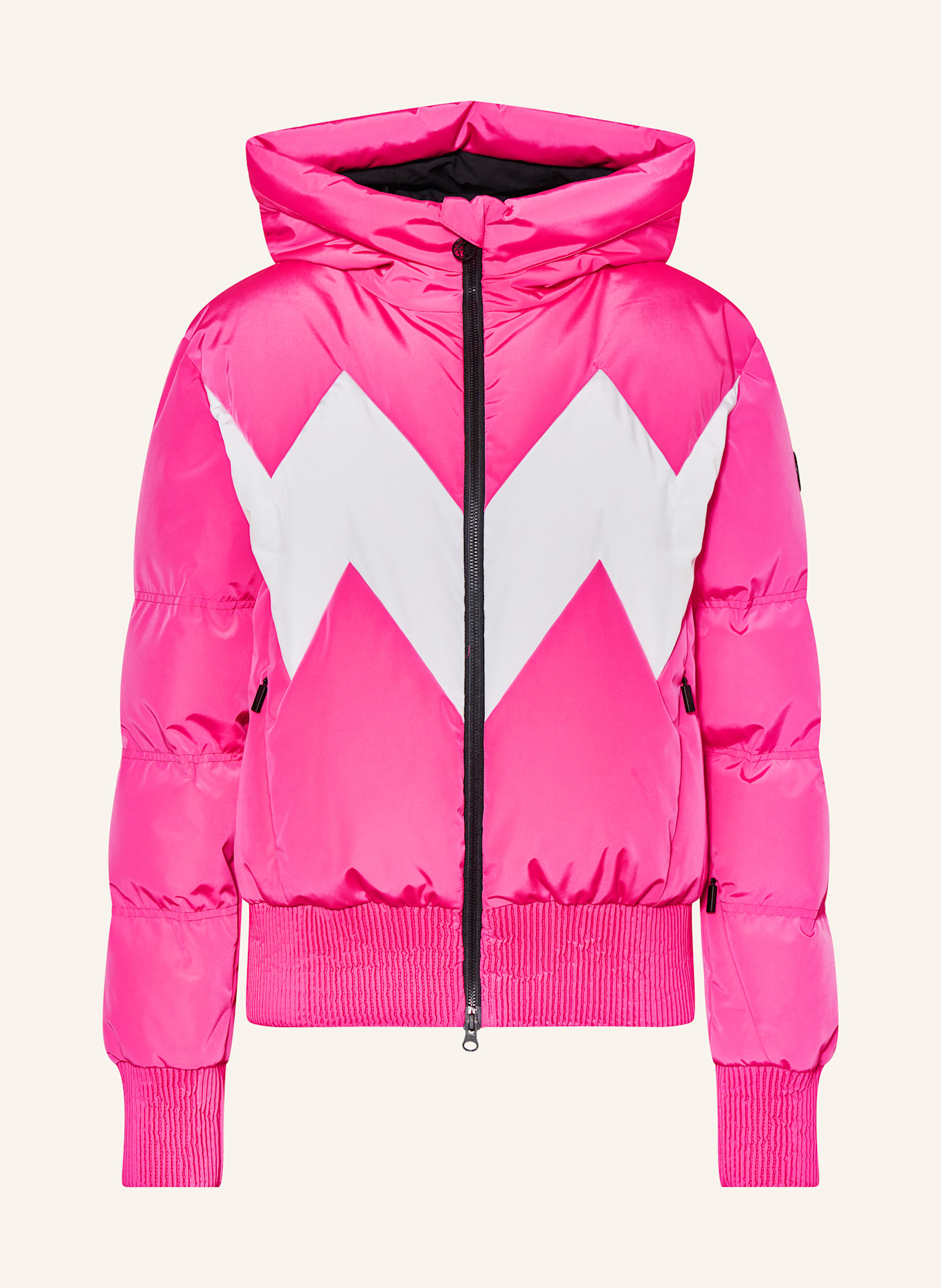 SPORTALM Daunen-Skijacke: PINK/ WEISS