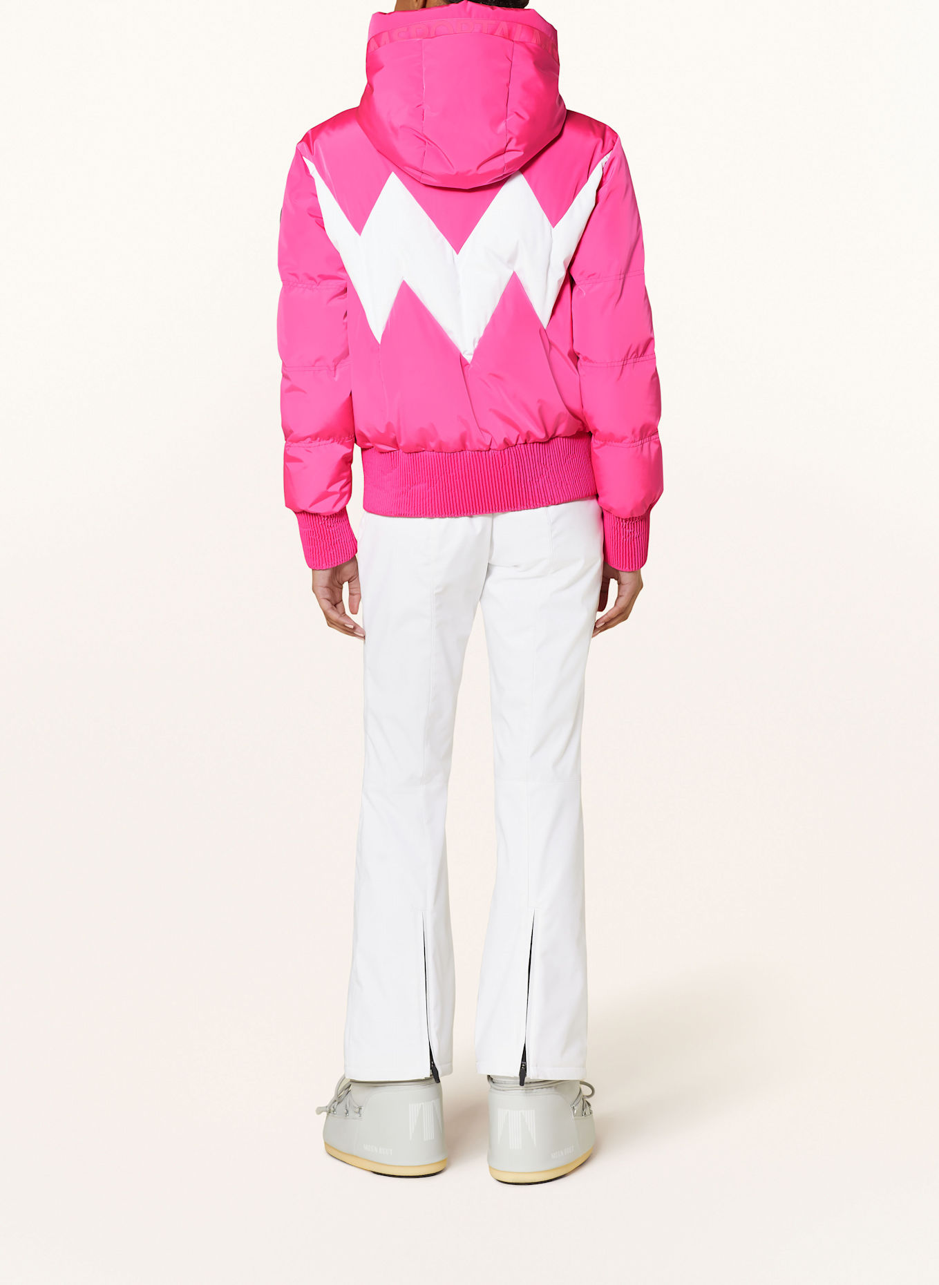 SPORTALM Daunen-Skijacke: PINK/ WEISS