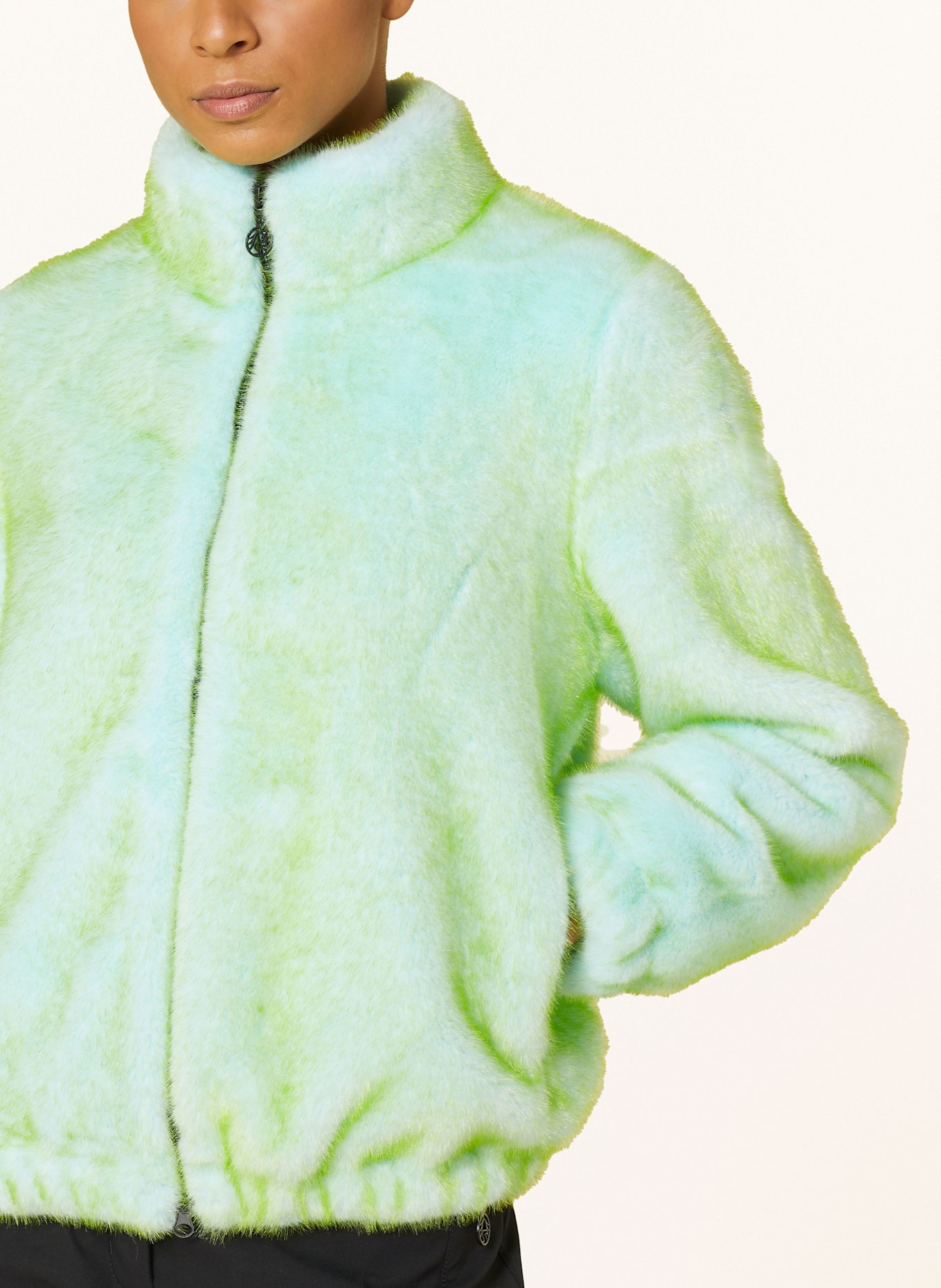 SPORTALM Teddy jacket in neon green mint
