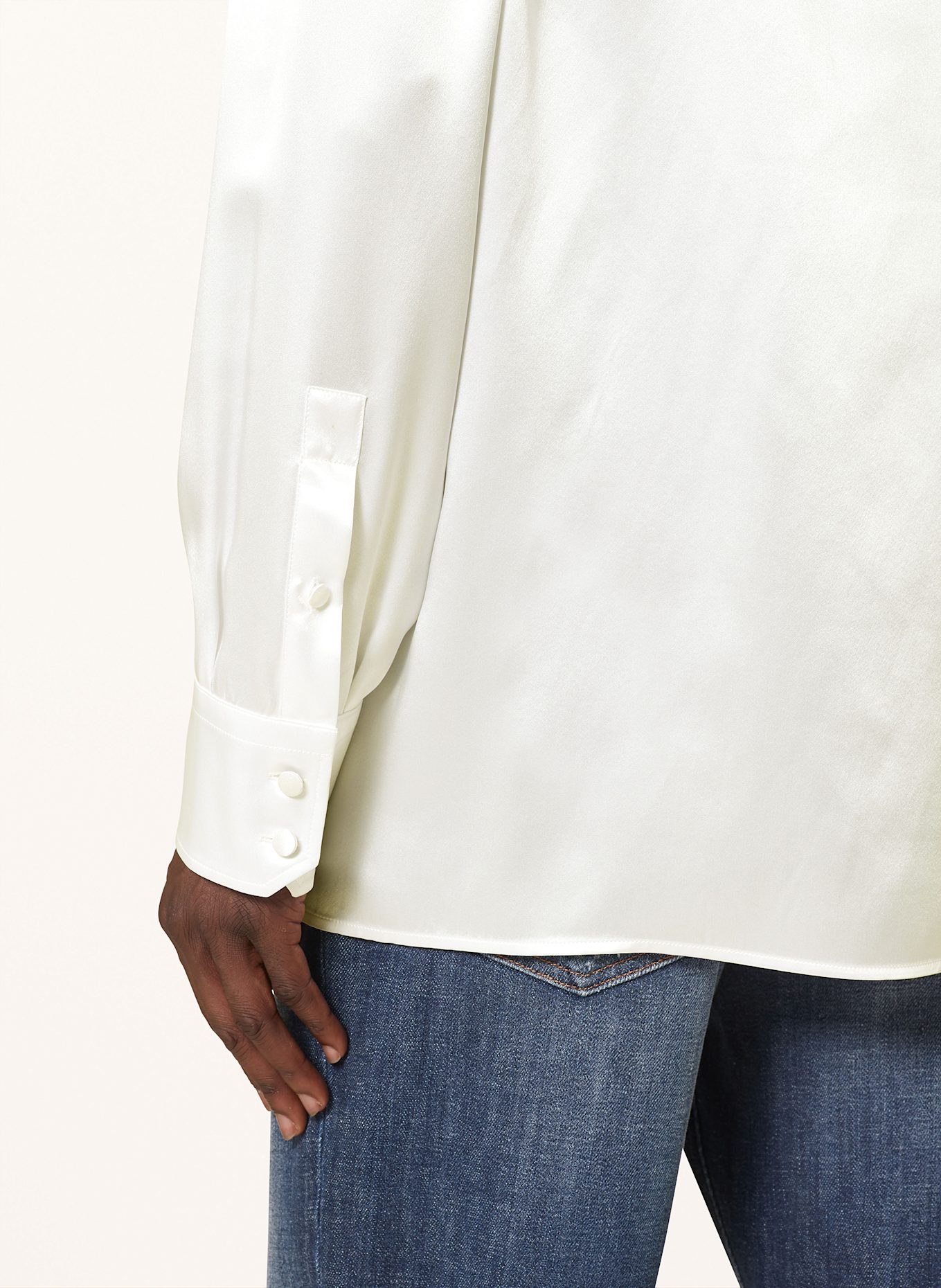 DOLCE & GABBANA Hedvábná košile Comfort Fit: BÍLÁ