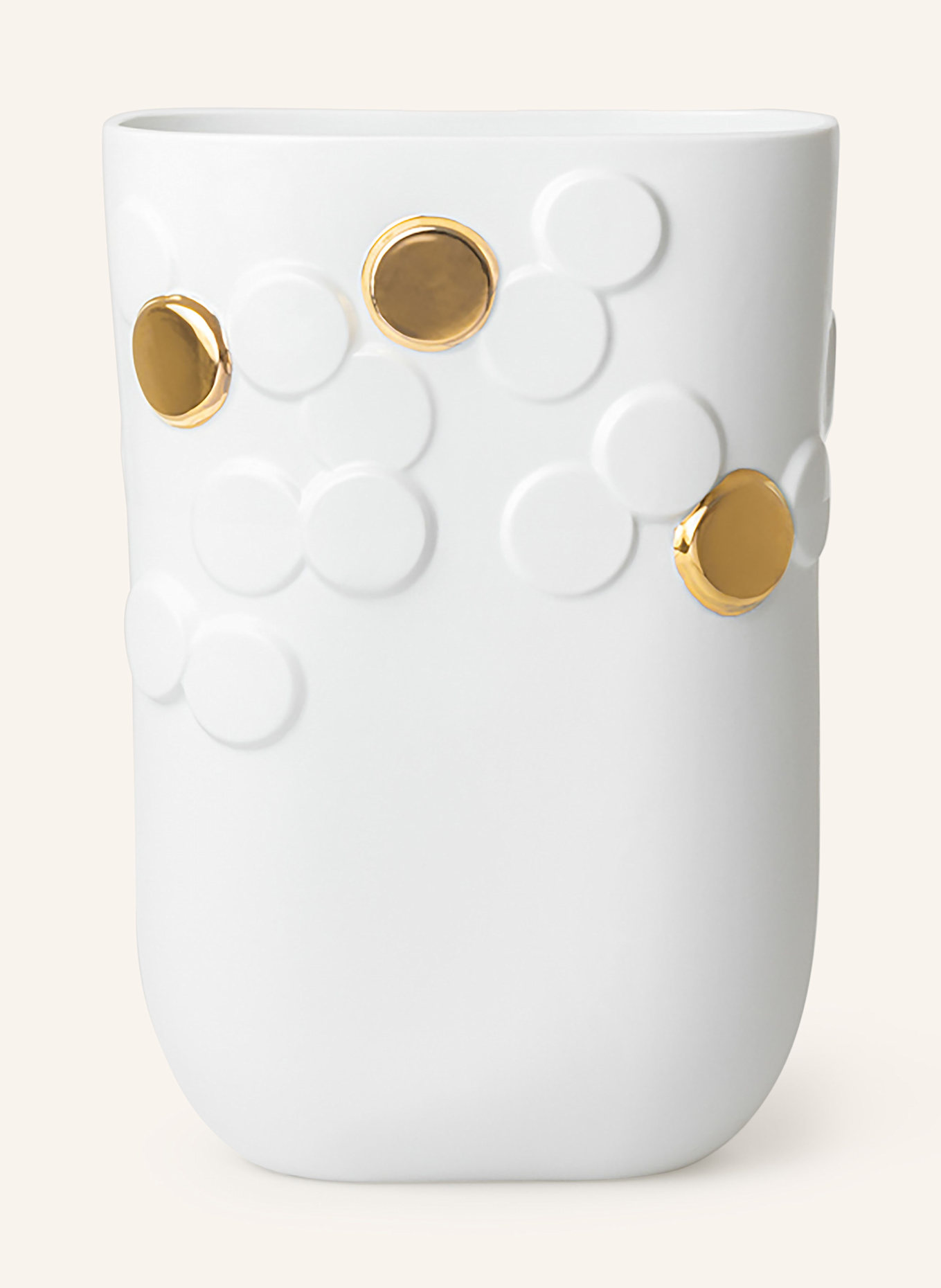 RÄDER Vase PUNKTE: WEISS / GOLD