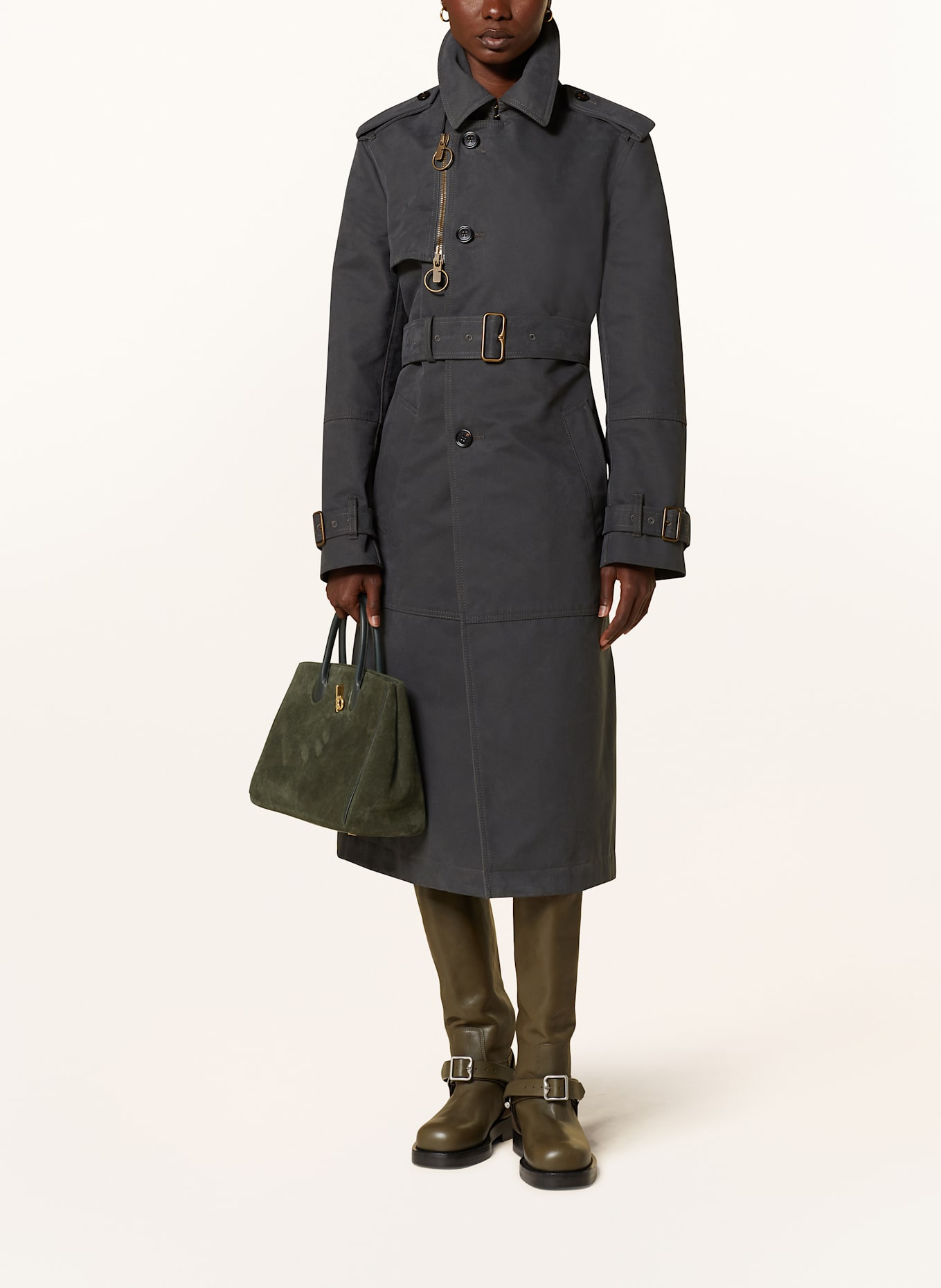 BURBERRY Shopper ROCKING HORSE SMALL: DUNKELGRÜN / DUNKELBLAU