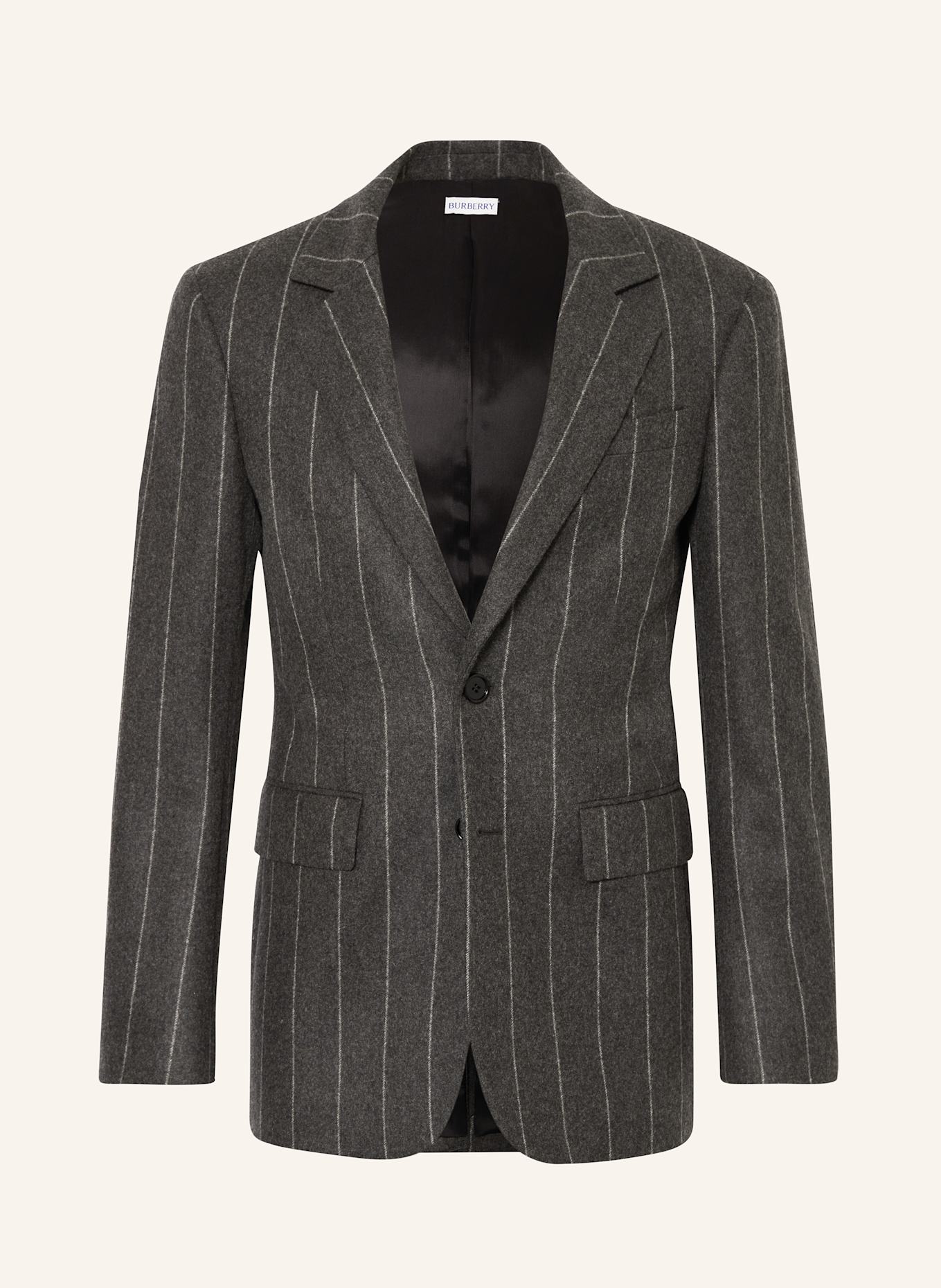 BURBERRY Slim fit suit jacket in flannel in dark gray