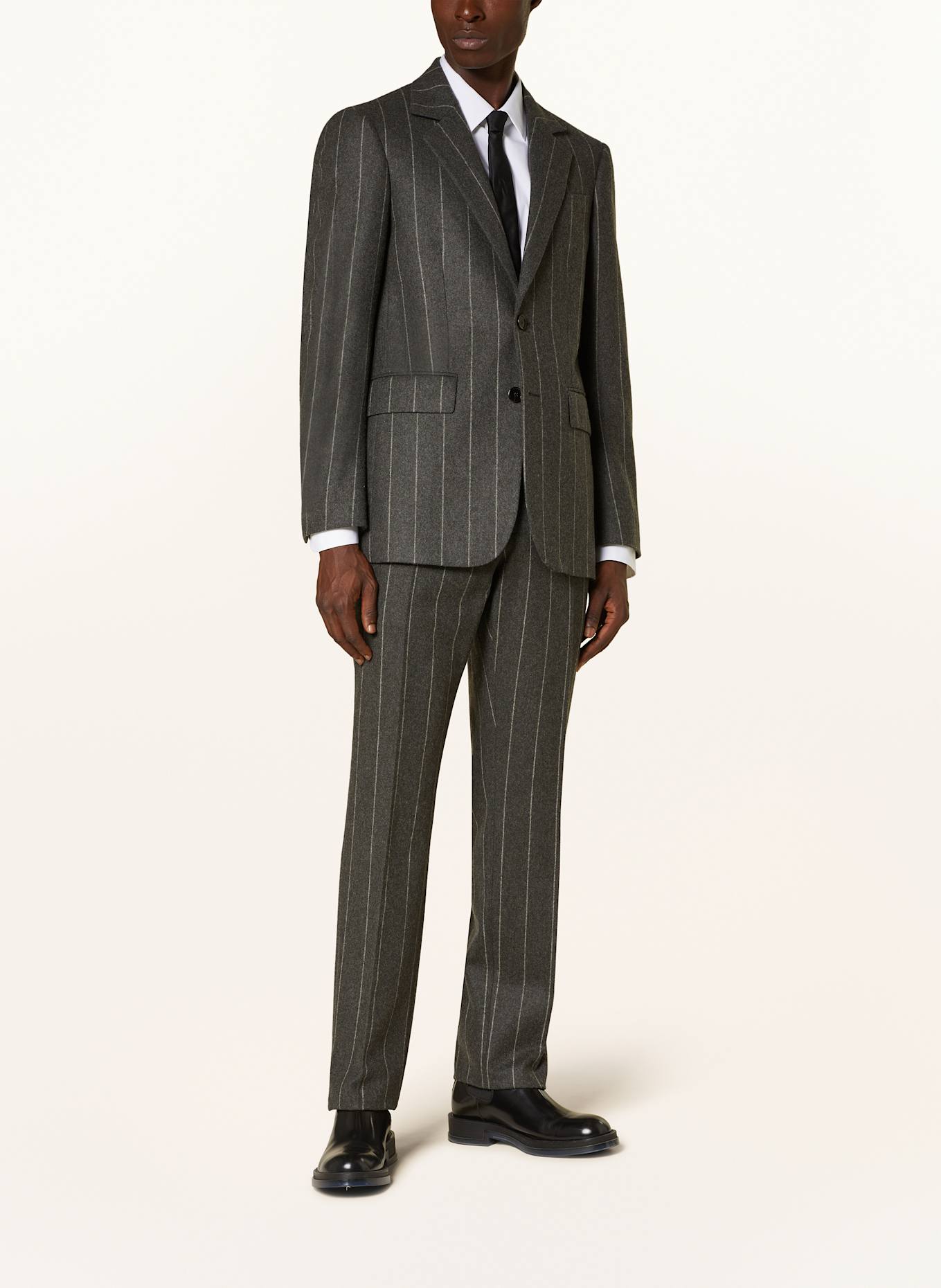 BURBERRY Slim fit suit jacket in flannel in dark gray