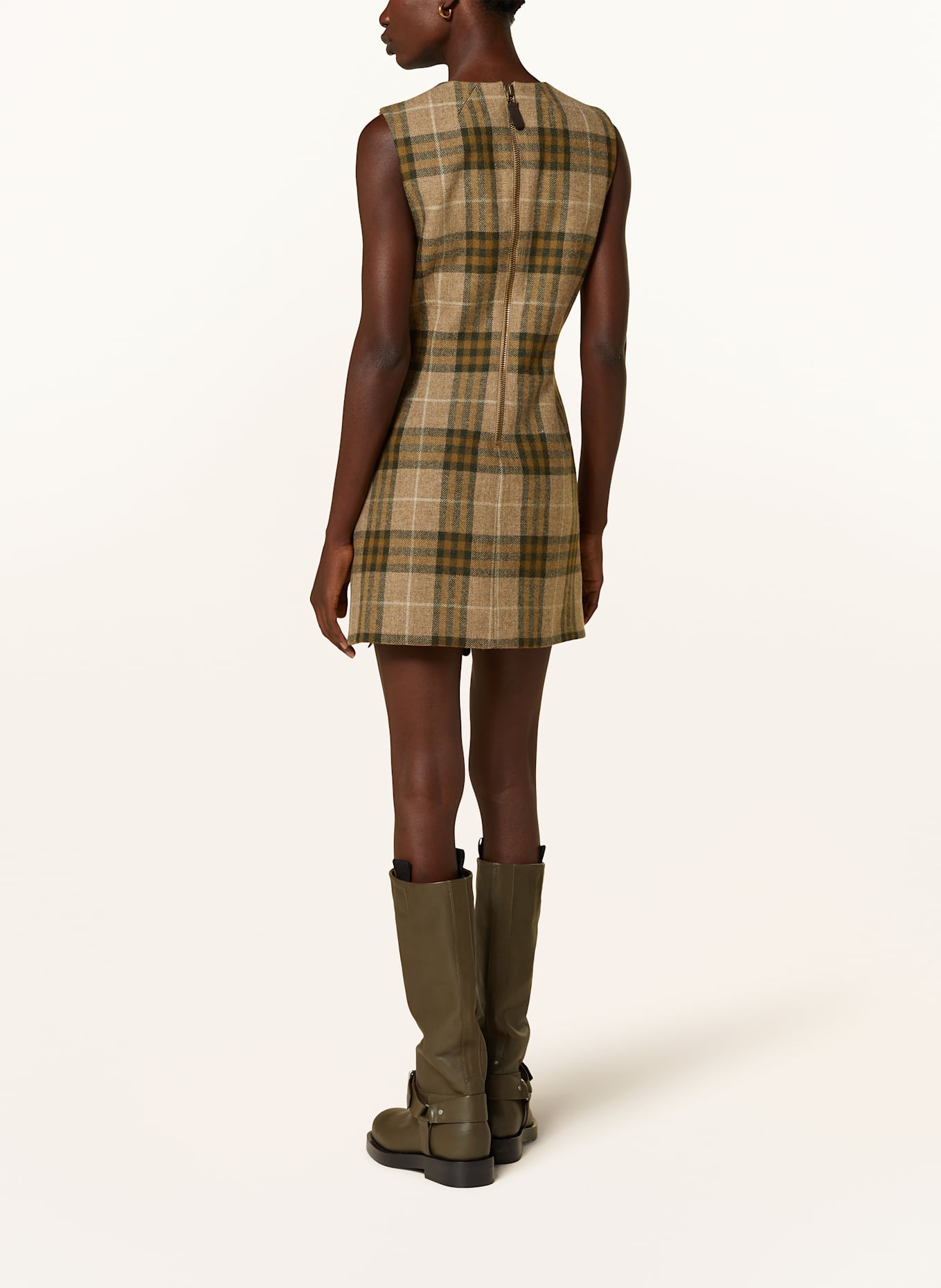 BURBERRY Etuikleid: HELLBRAUN / KHAKI / OLIV