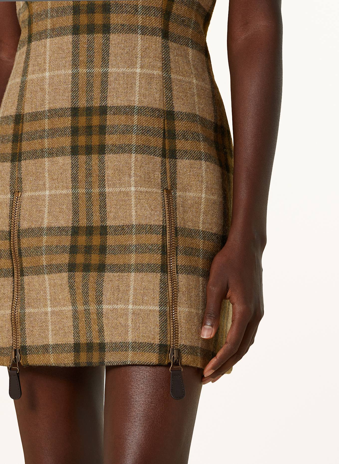 BURBERRY Etuikleid: HELLBRAUN / KHAKI / OLIV