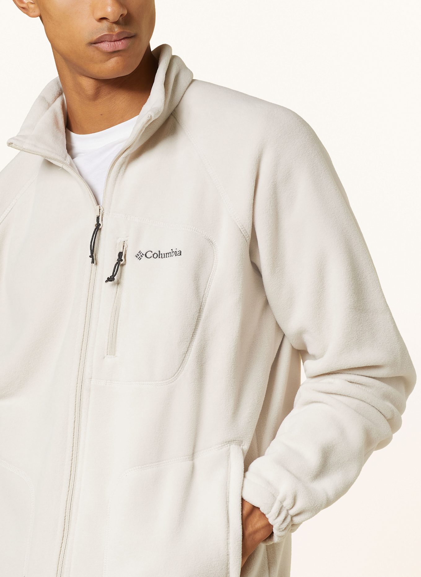 Columbia white fleece jacket on sale