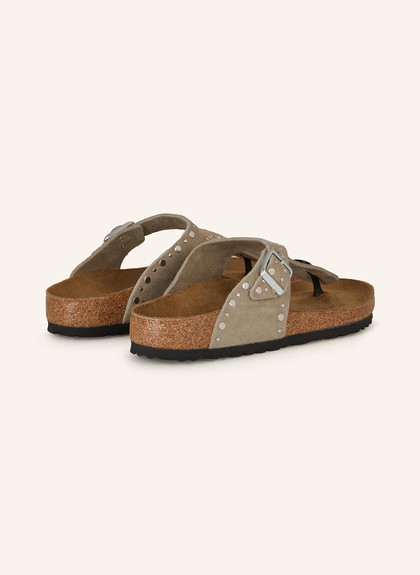 BIRKENSTOCK Zehentrenner GIZEH RIVET LEVE: TAUPE