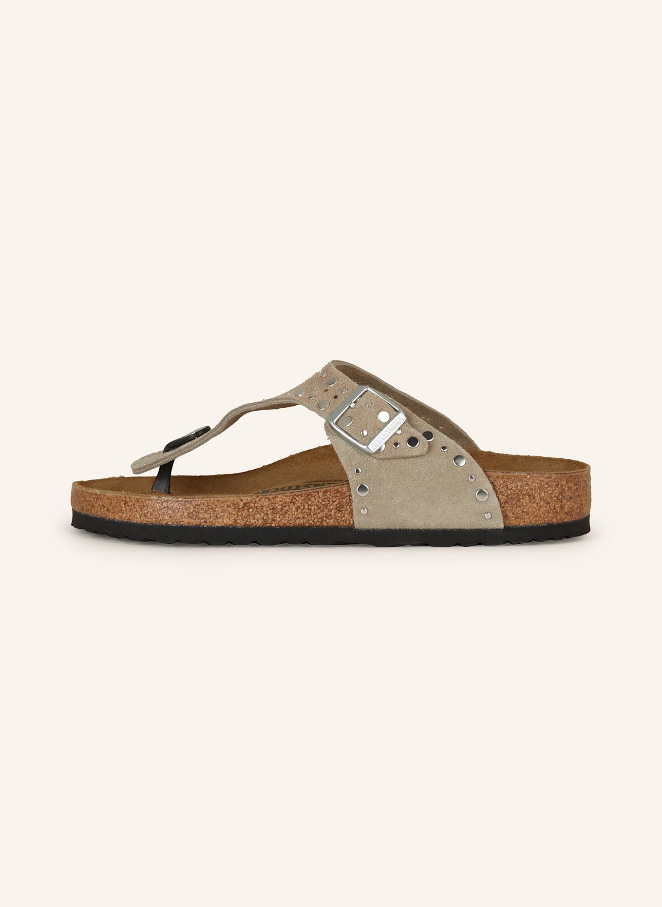 BIRKENSTOCK Zehentrenner GIZEH RIVET LEVE: TAUPE