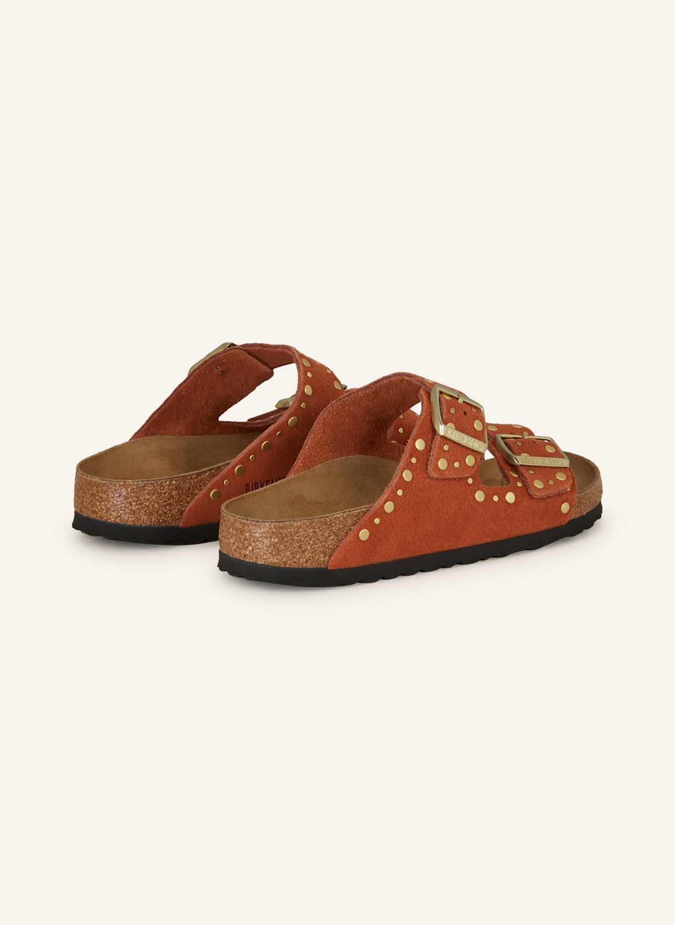 BIRKENSTOCK Pantoletten ARIZONA RIVET BORDER, Farbe: COGNAC/ GOLD (Bild 2)