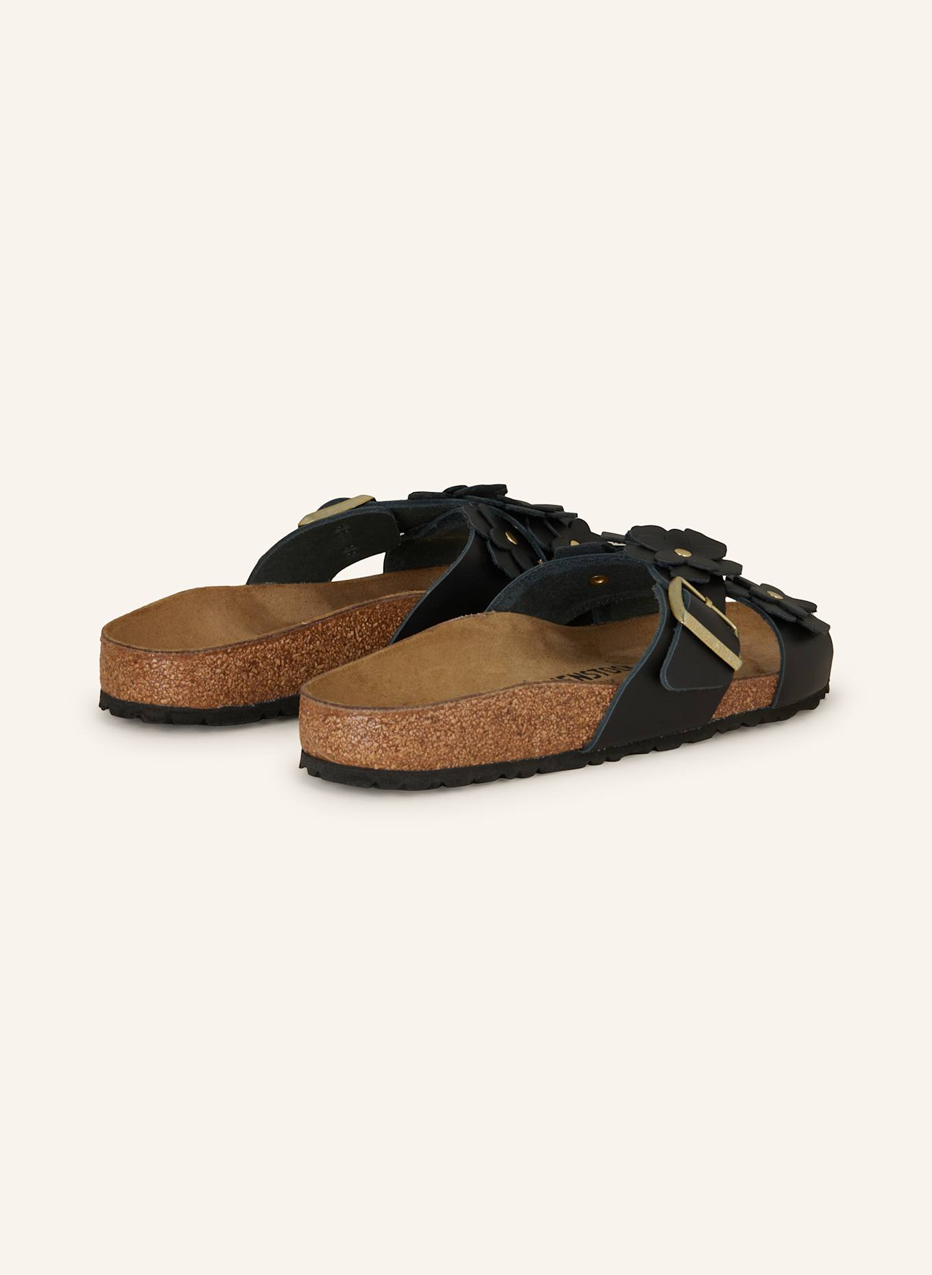 BIRKENSTOCK Pantoletten SIENA FLOWERS LE: SCHWARZ