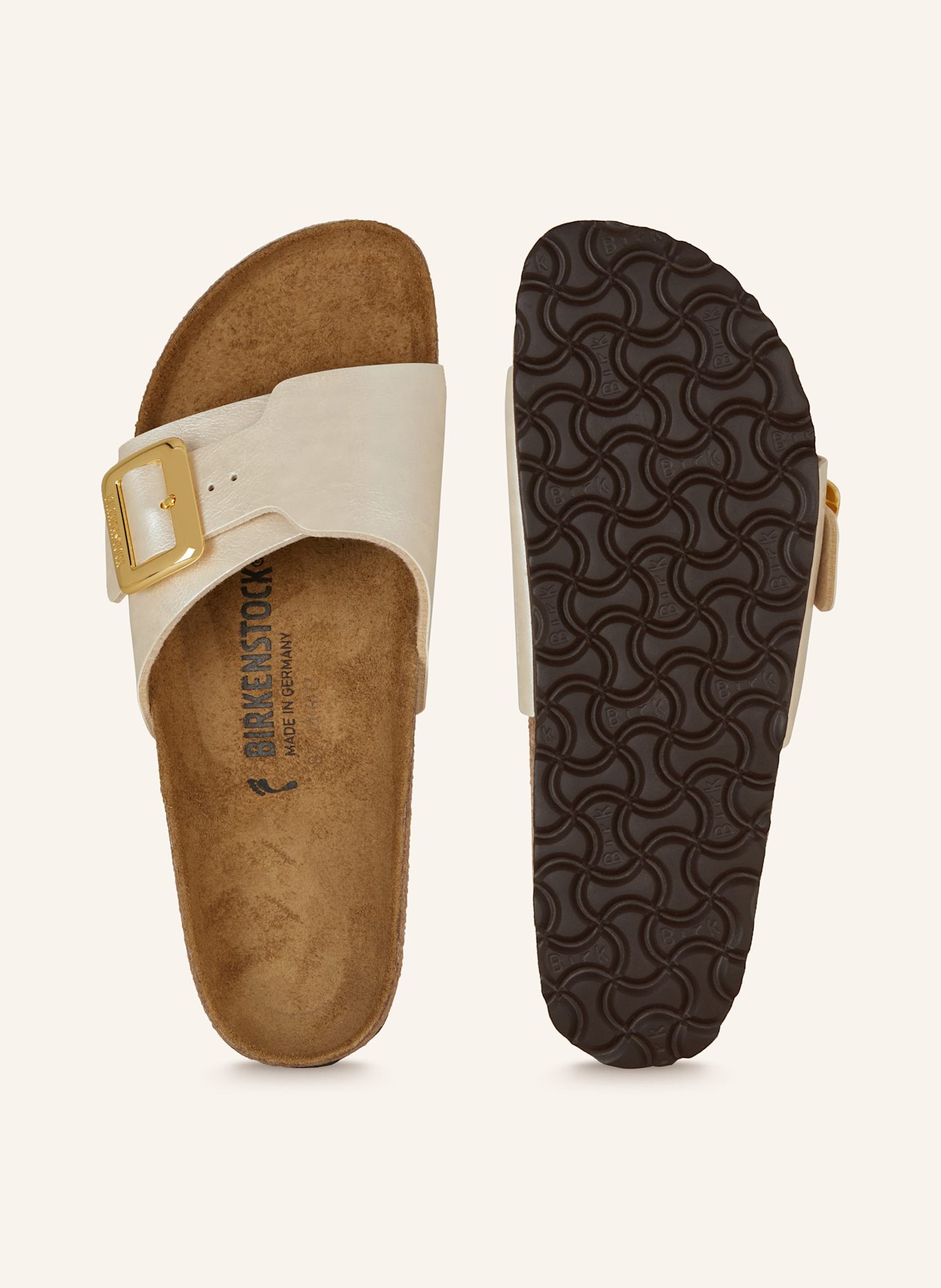BIRKENSTOCK Pantoletten CATALINA CUSHION BUCKLE, Farbe: ECRU (Bild 5)