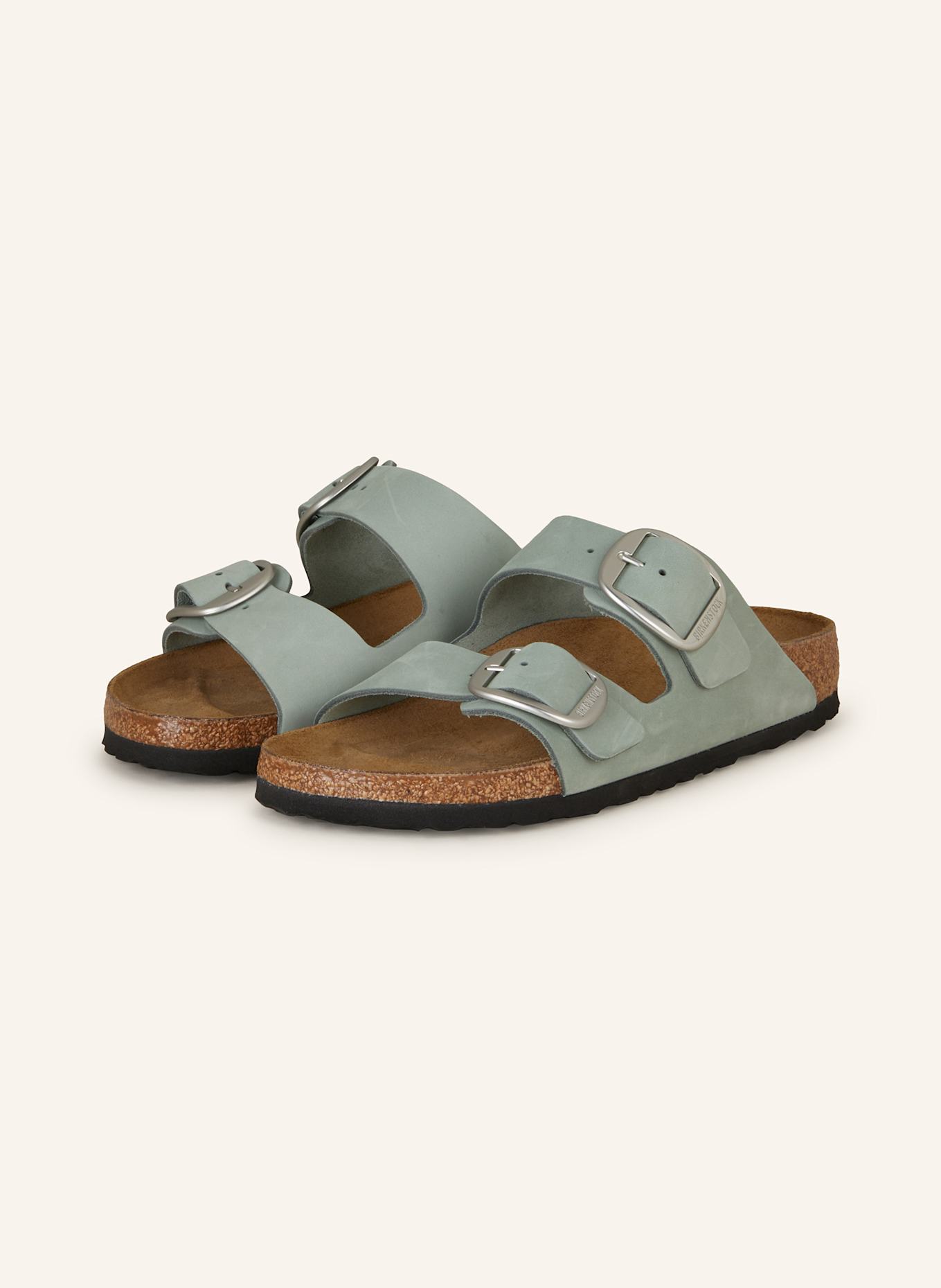 BIRKENSTOCK Pantoletten ARIZONA BIG BUCKLE LENB, Farbe: MINT (Bild 1)