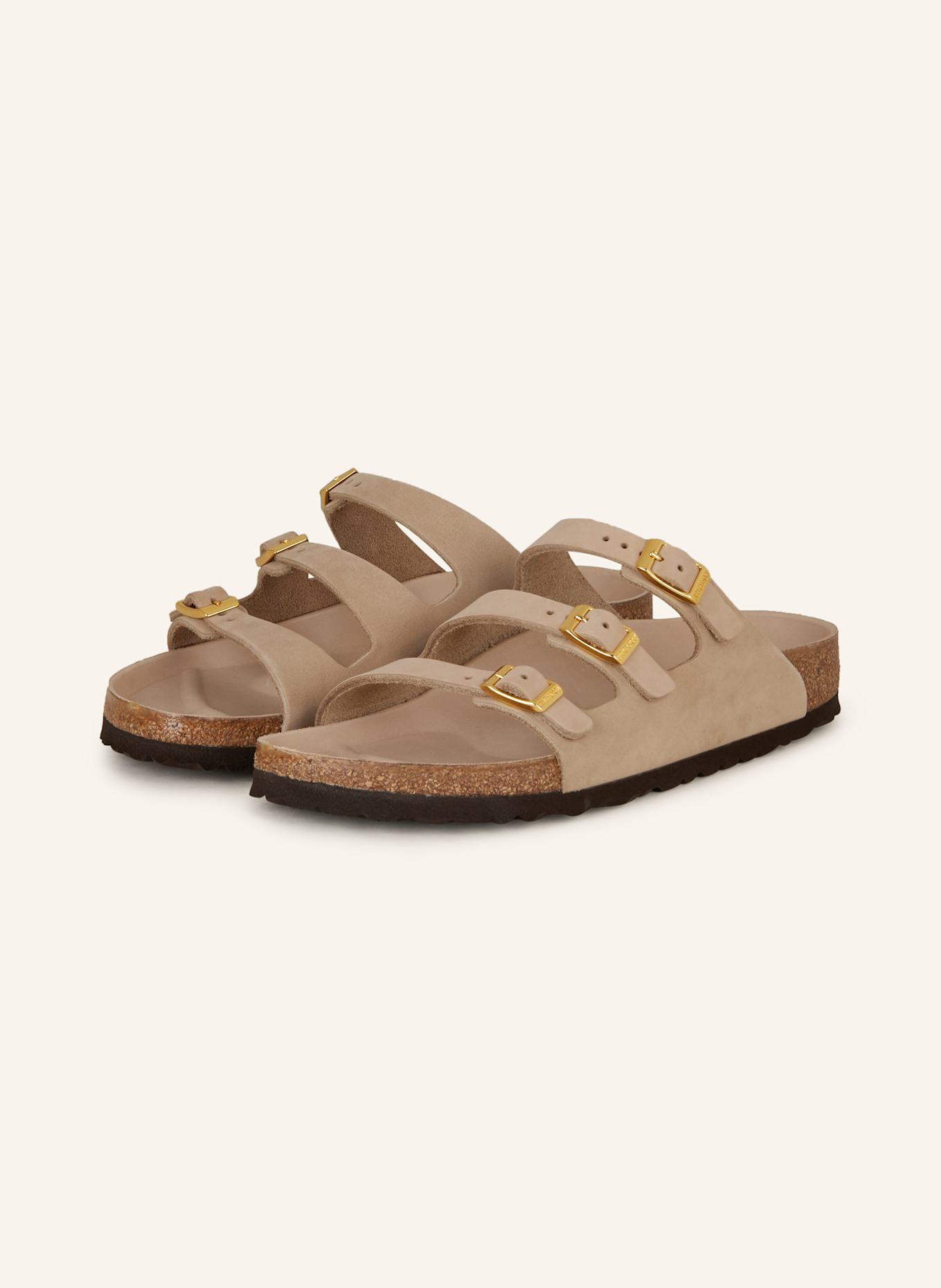 BIRKENSTOCK Klapki FLORIDA LENB: JASNOBRĄZOWY