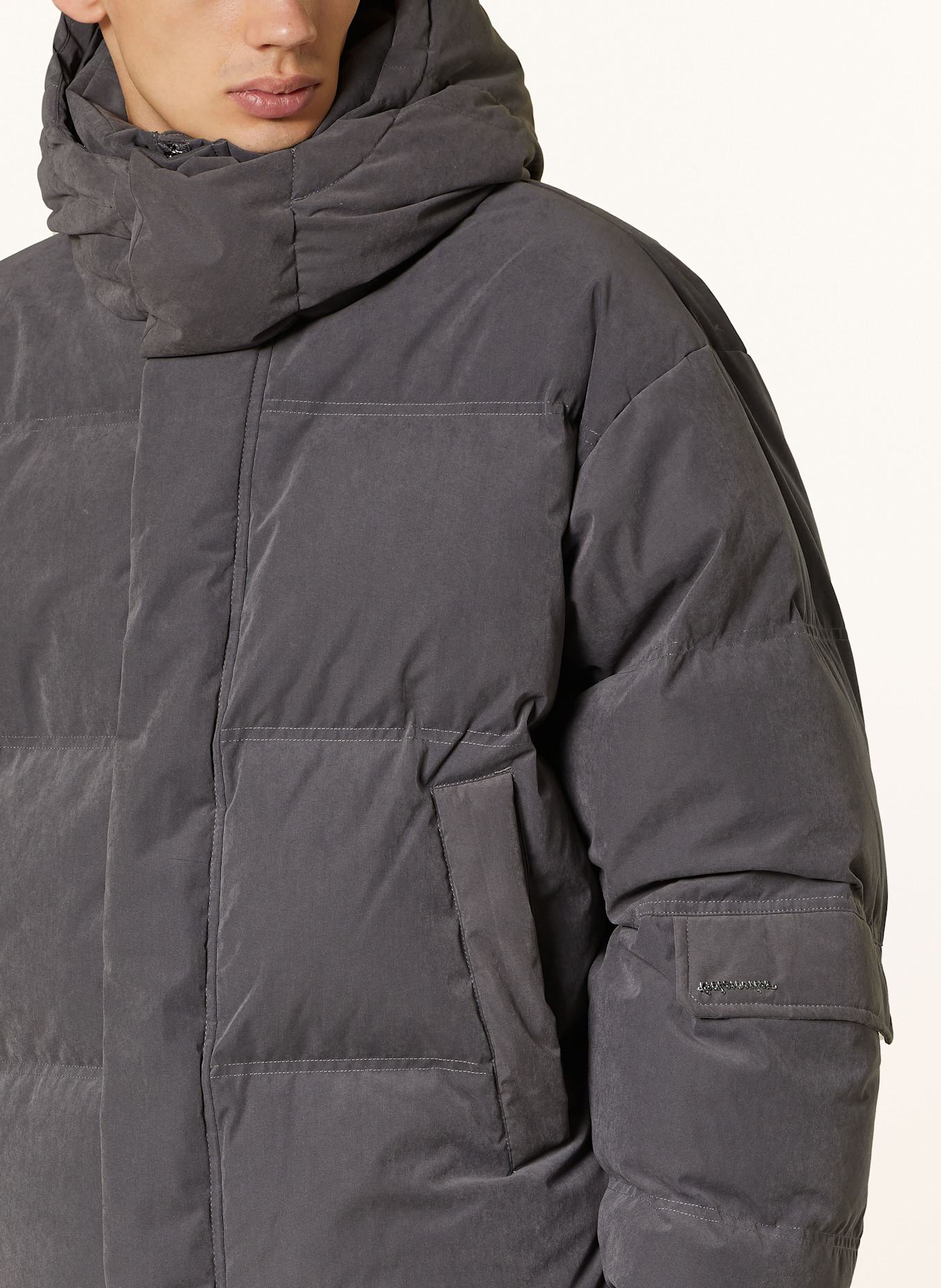 HOLZWEILER NAVRIK down Zip jacket with detachable hood, Color: GRAY (Image 5)