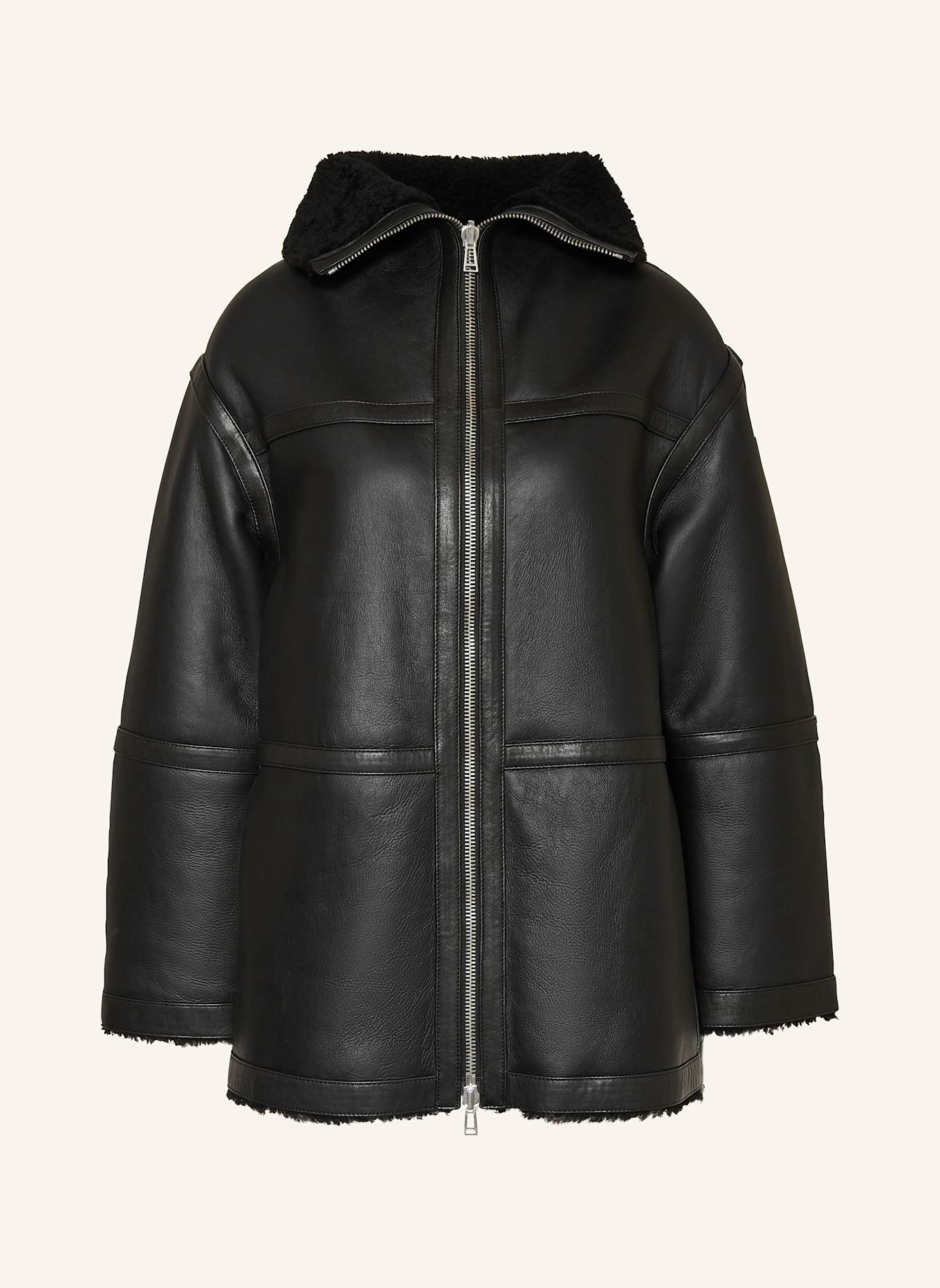 BELSTAFF Lederjacke: SCHWARZ