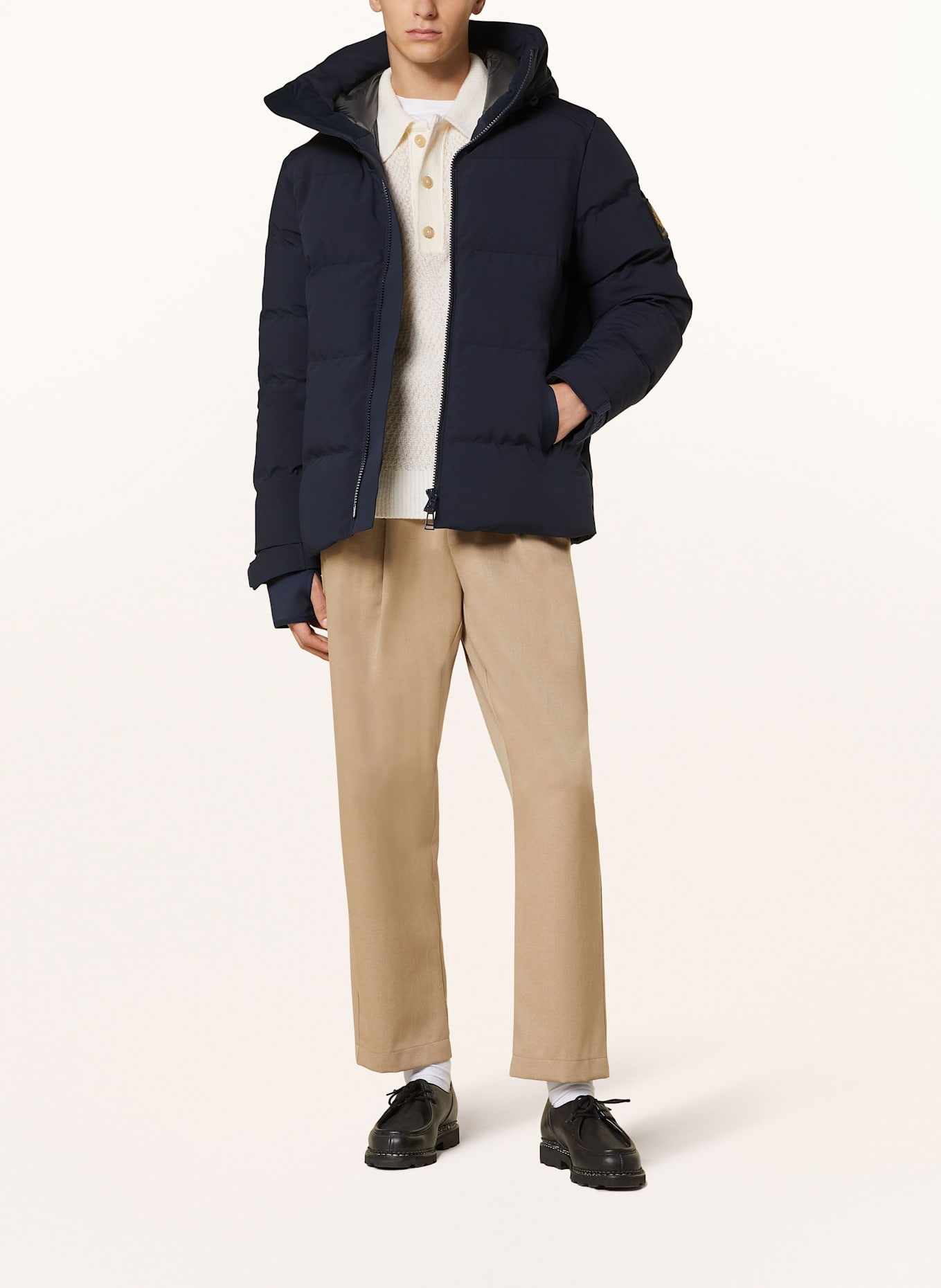 BELSTAFF Down jacket cropped PULSE: DARK BLUE
