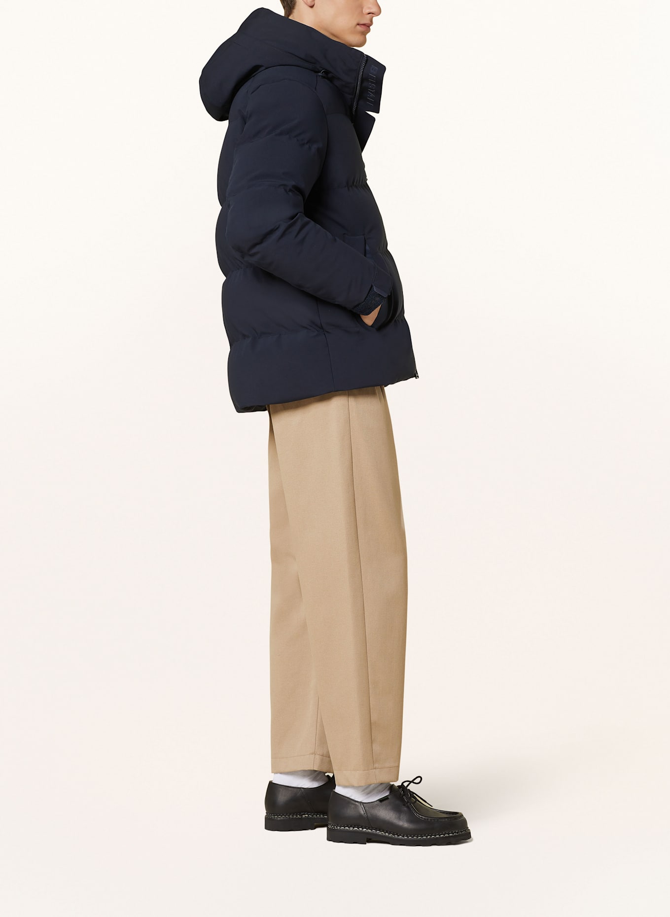 BELSTAFF Down jacket cropped PULSE: DARK BLUE