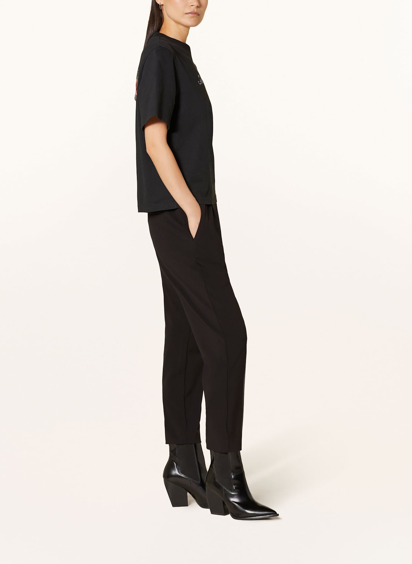 ALLSAINTS ALEIDA TRI trousers: BLACK
