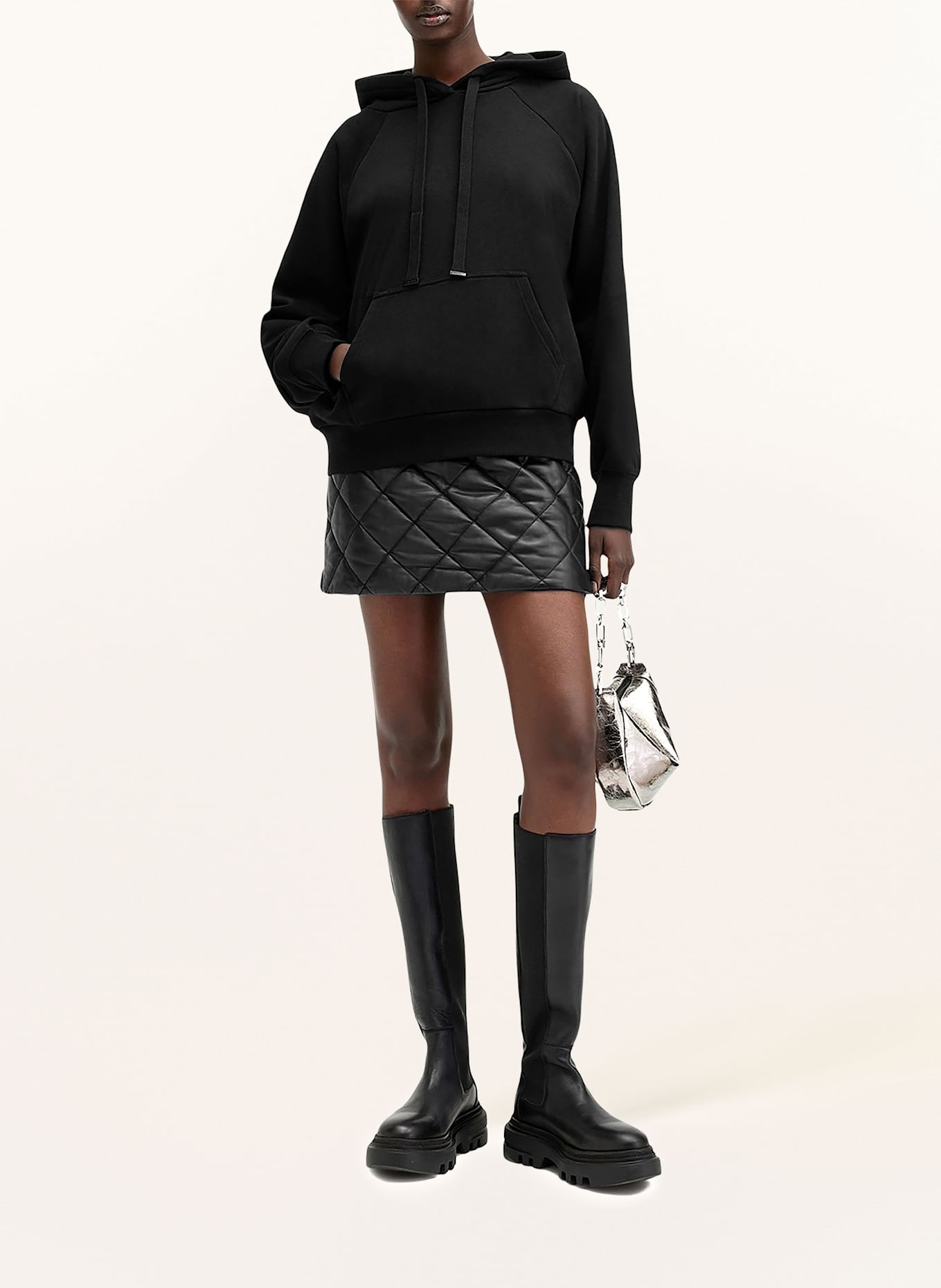 ALLSAINTS Sweat à capuche TALON UNDRGRND avec paillettes: NOIR
