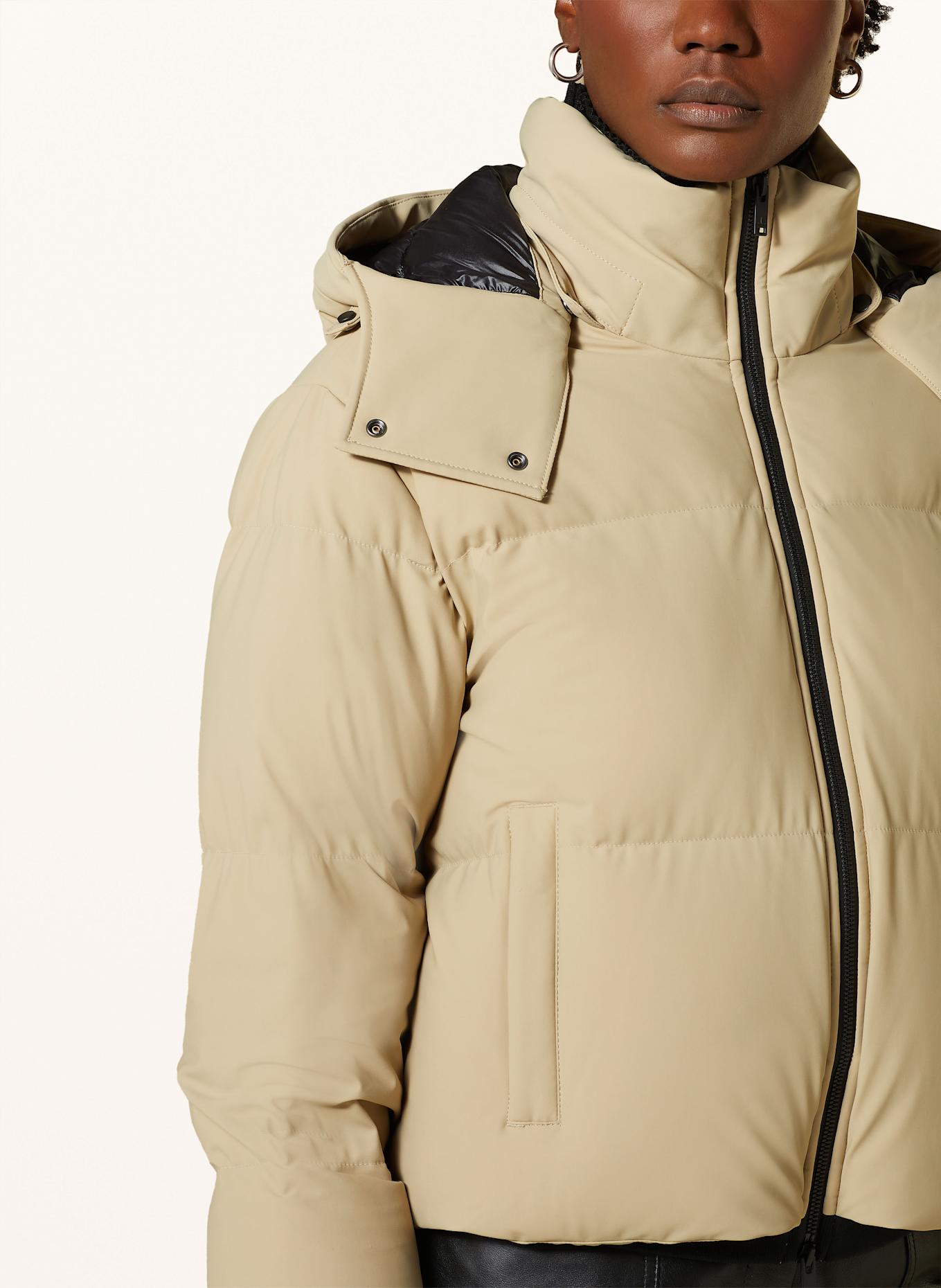 MOOSE KNUCKLES MISTI PUFFER down jacket with detachable hood, Color: LIGHT BROWN (Image 5)