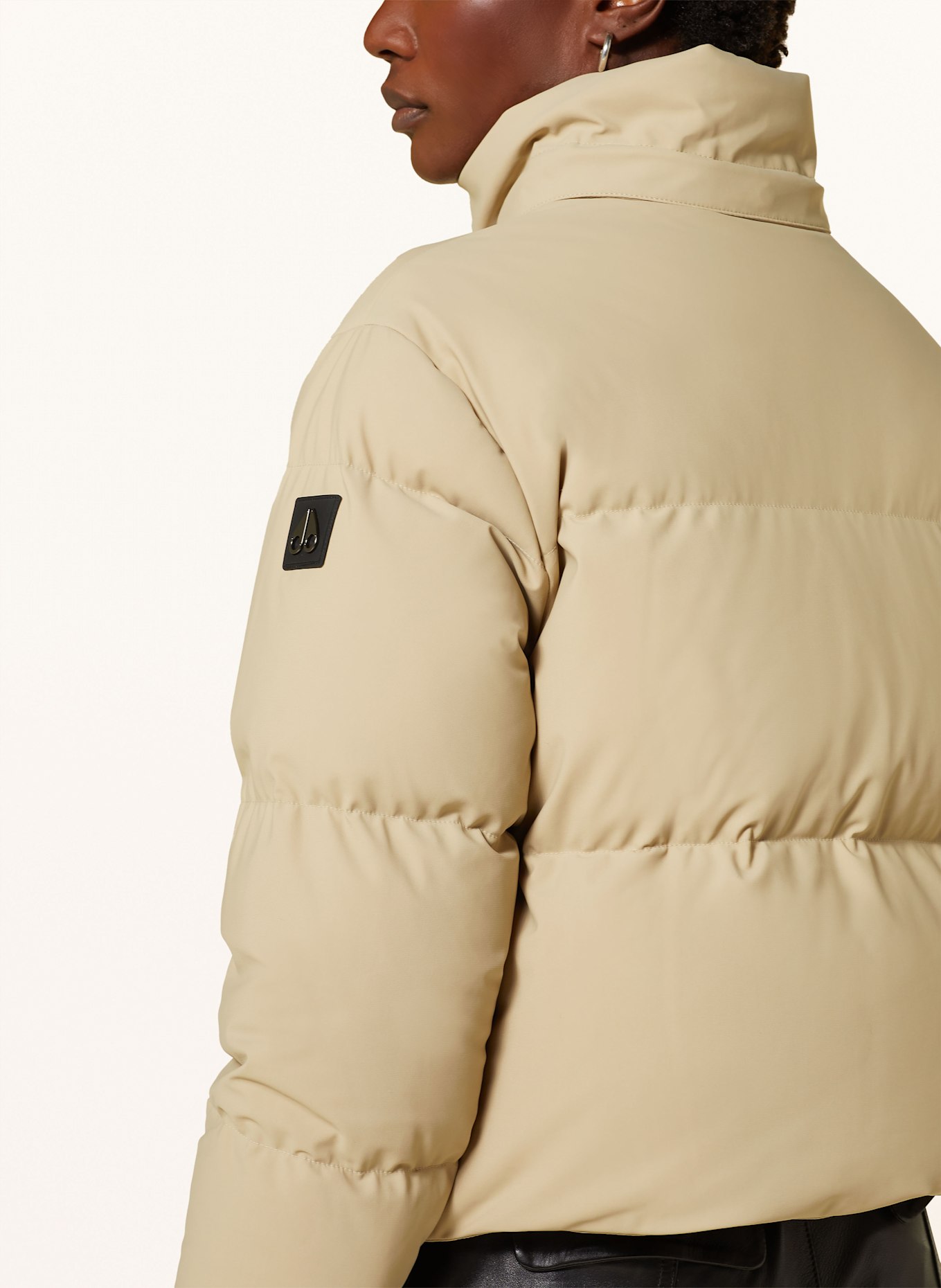 MOOSE KNUCKLES MISTI PUFFER down jacket with detachable hood, Color: LIGHT BROWN (Image 6)