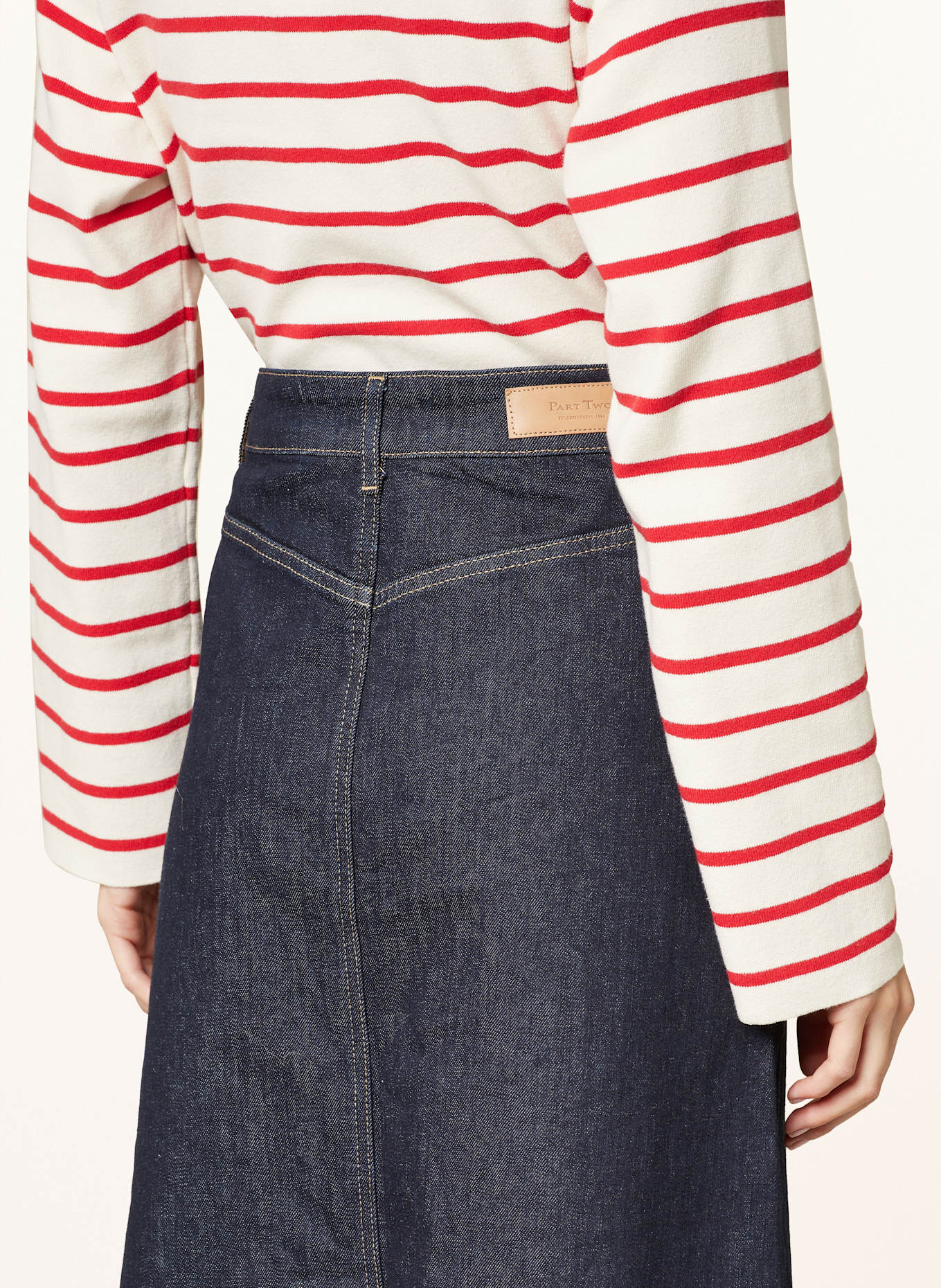 Part Two FRIGGEPW denim skirt, Color: 300143 Dark Denim (Image 4)