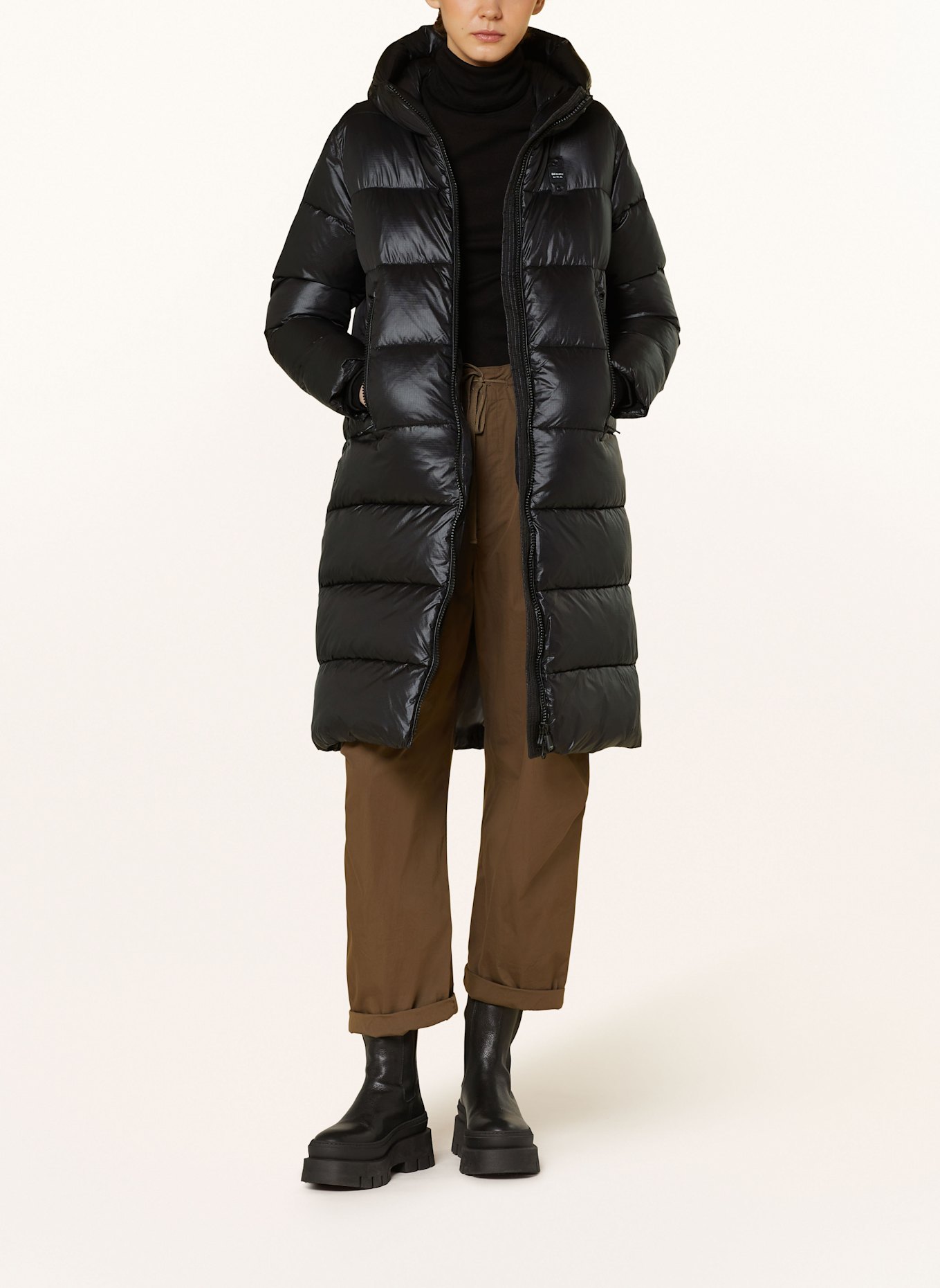 Blauer Steppmantel MARTHA: SCHWARZ