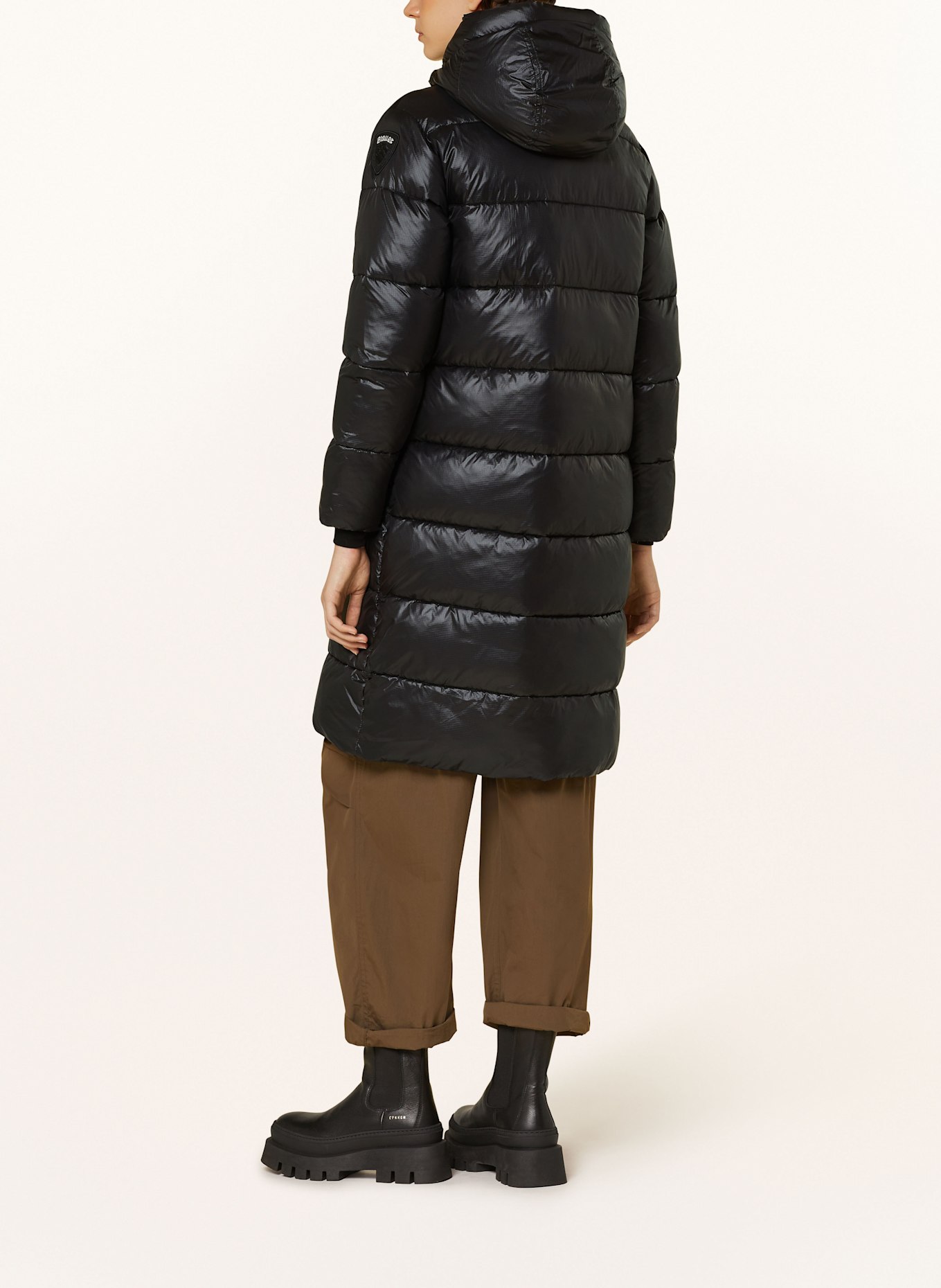 Blauer Steppmantel MARTHA: SCHWARZ