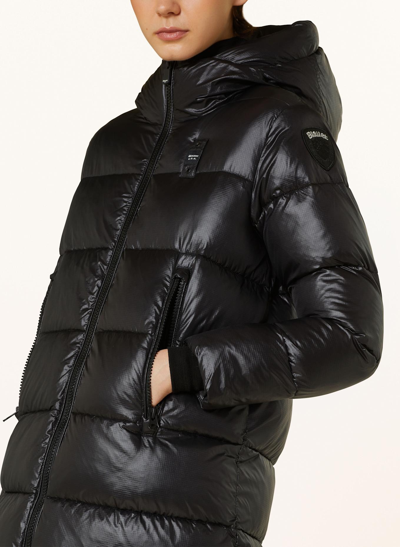 Blauer Steppmantel MARTHA: SCHWARZ