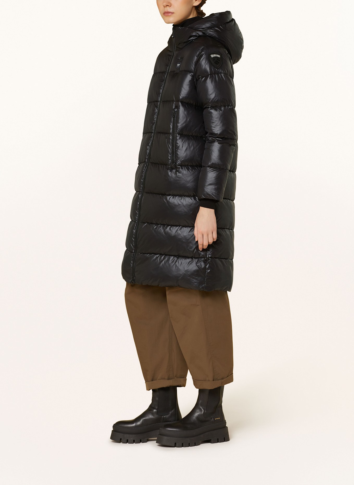 Blauer Steppmantel MARTHA: SCHWARZ