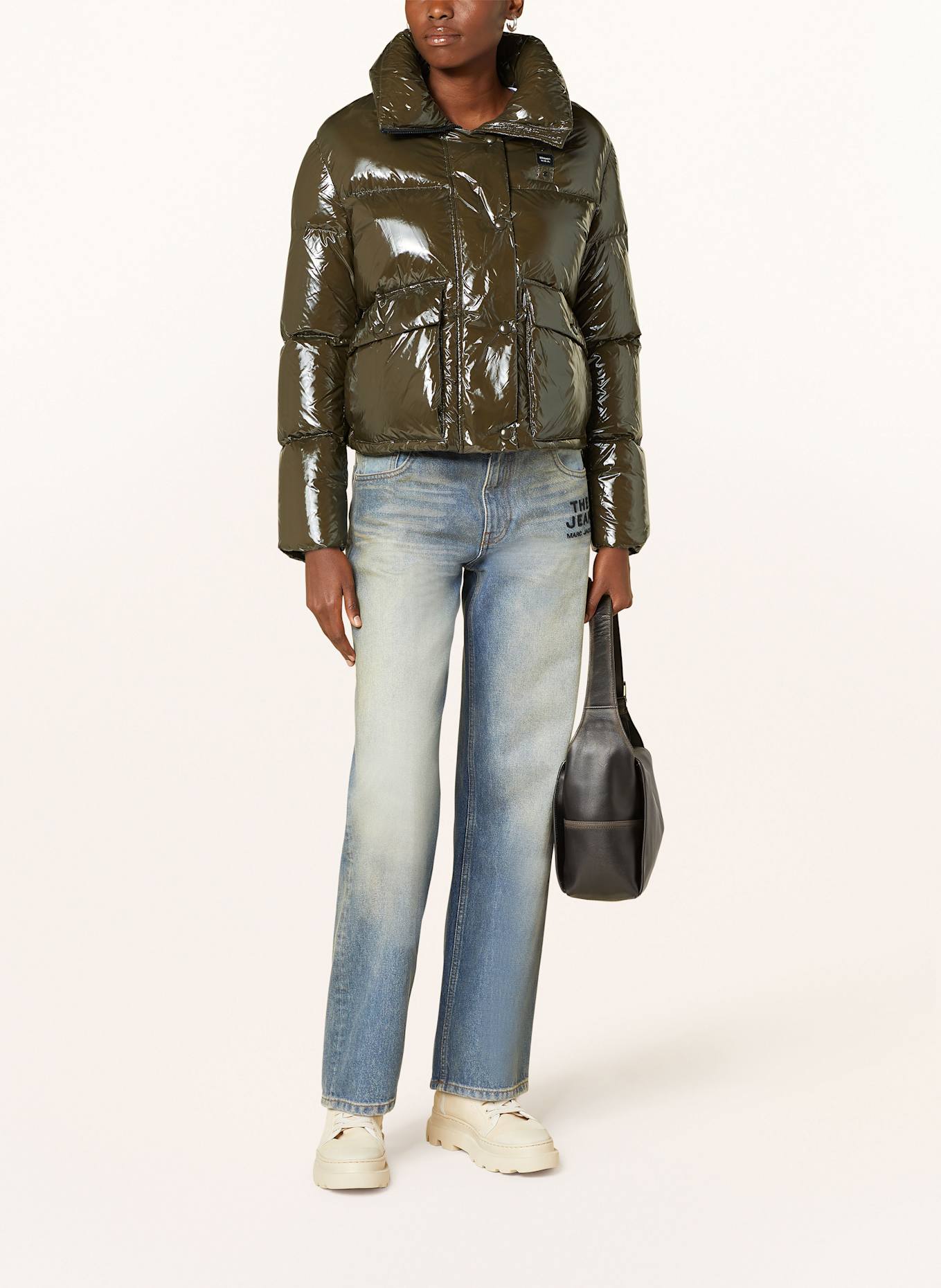 Blauer Daunenjacke CLARE: OLIV