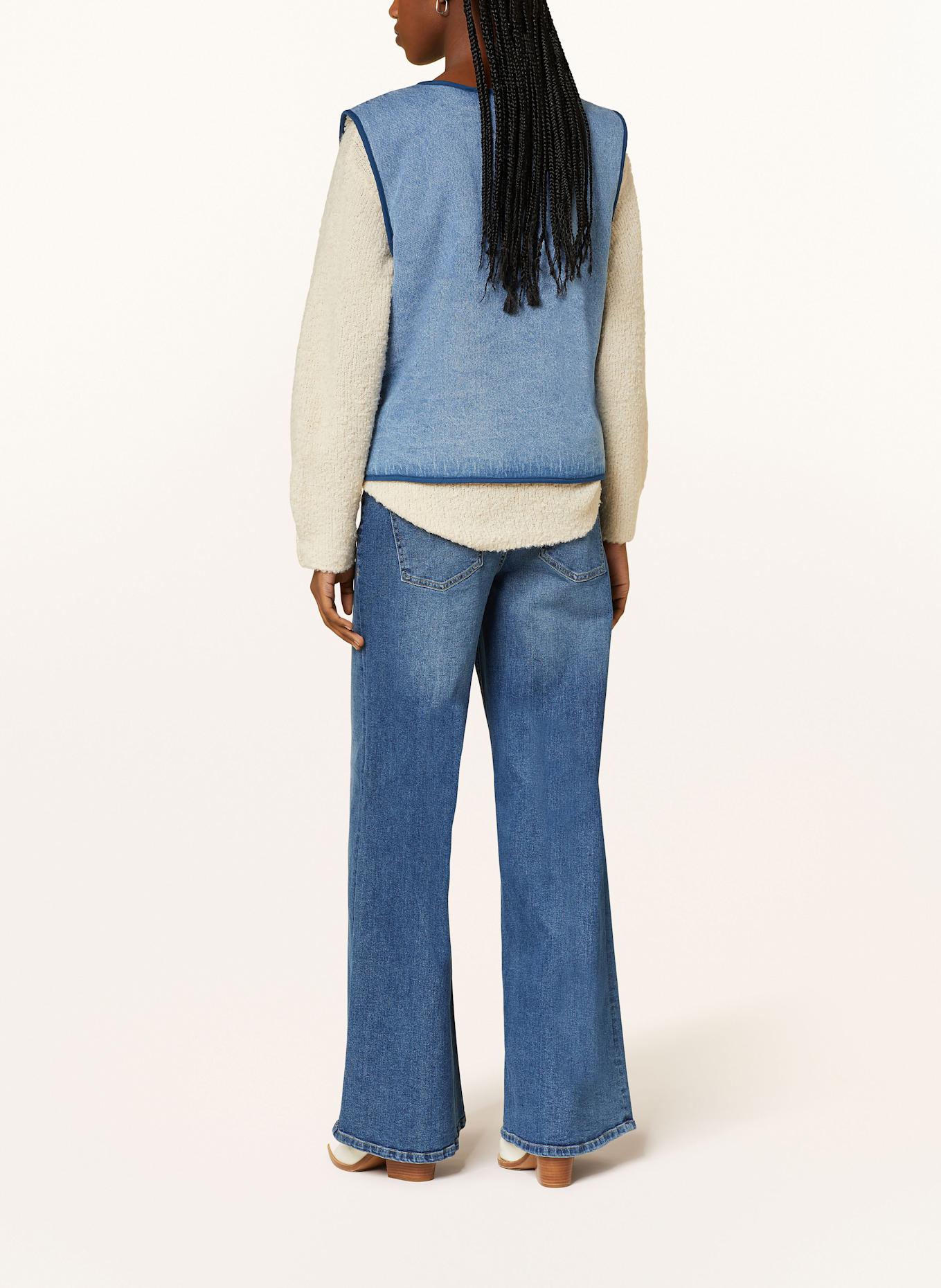 ICHI IHHIRAMO denim vest: BLUE