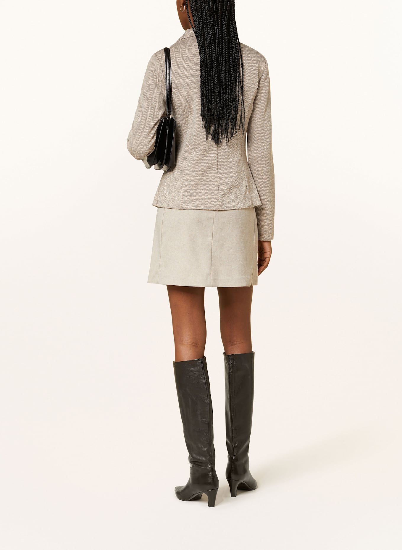 ICHI Jacquard blazer IHKATE: BROWN / CREAM