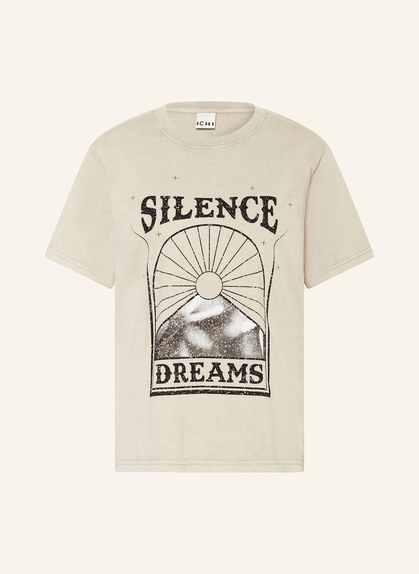 ICHI T-shirt IHNARINI: BEŻOWY