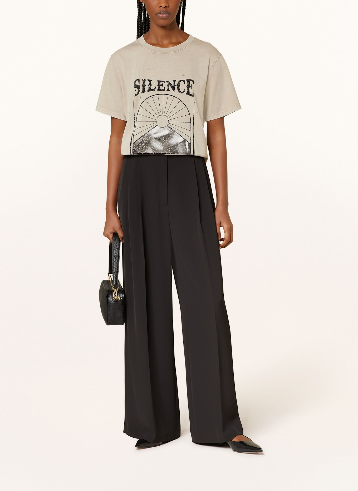 ICHI T-shirt IHNARINI: BEŻOWY