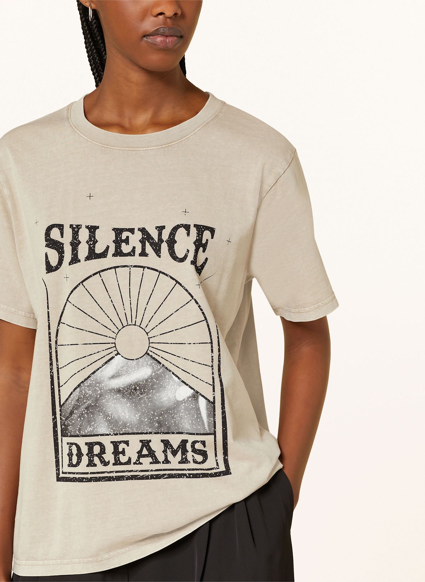 ICHI T-shirt IHNARINI: BEŻOWY