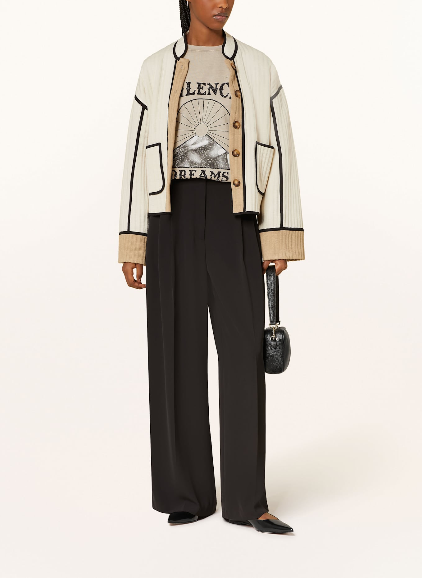 ICHI T-shirt IHNARINI: BEŻOWY