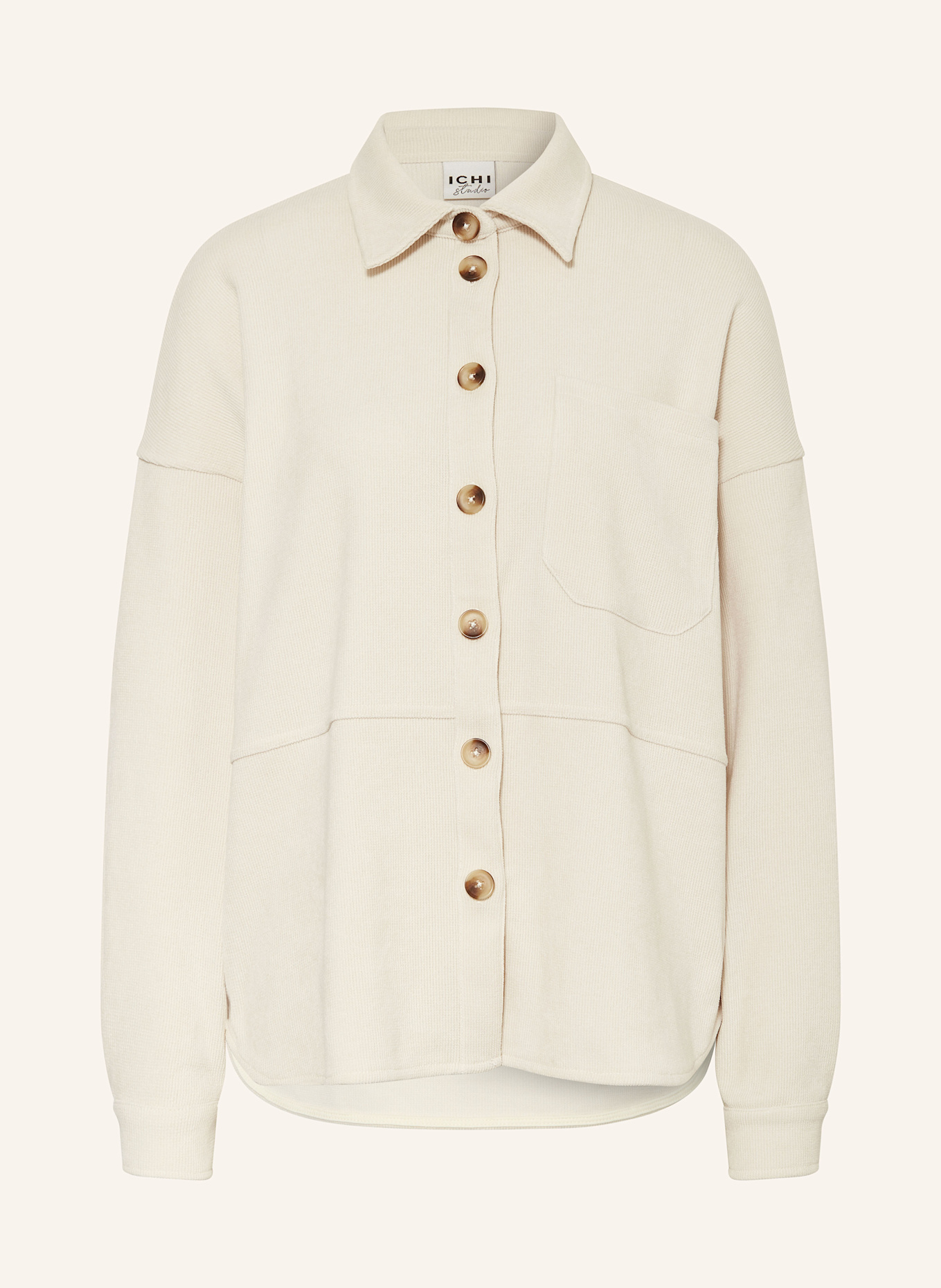 ICHI Corduroy overshirt IHKATE: CREAM
