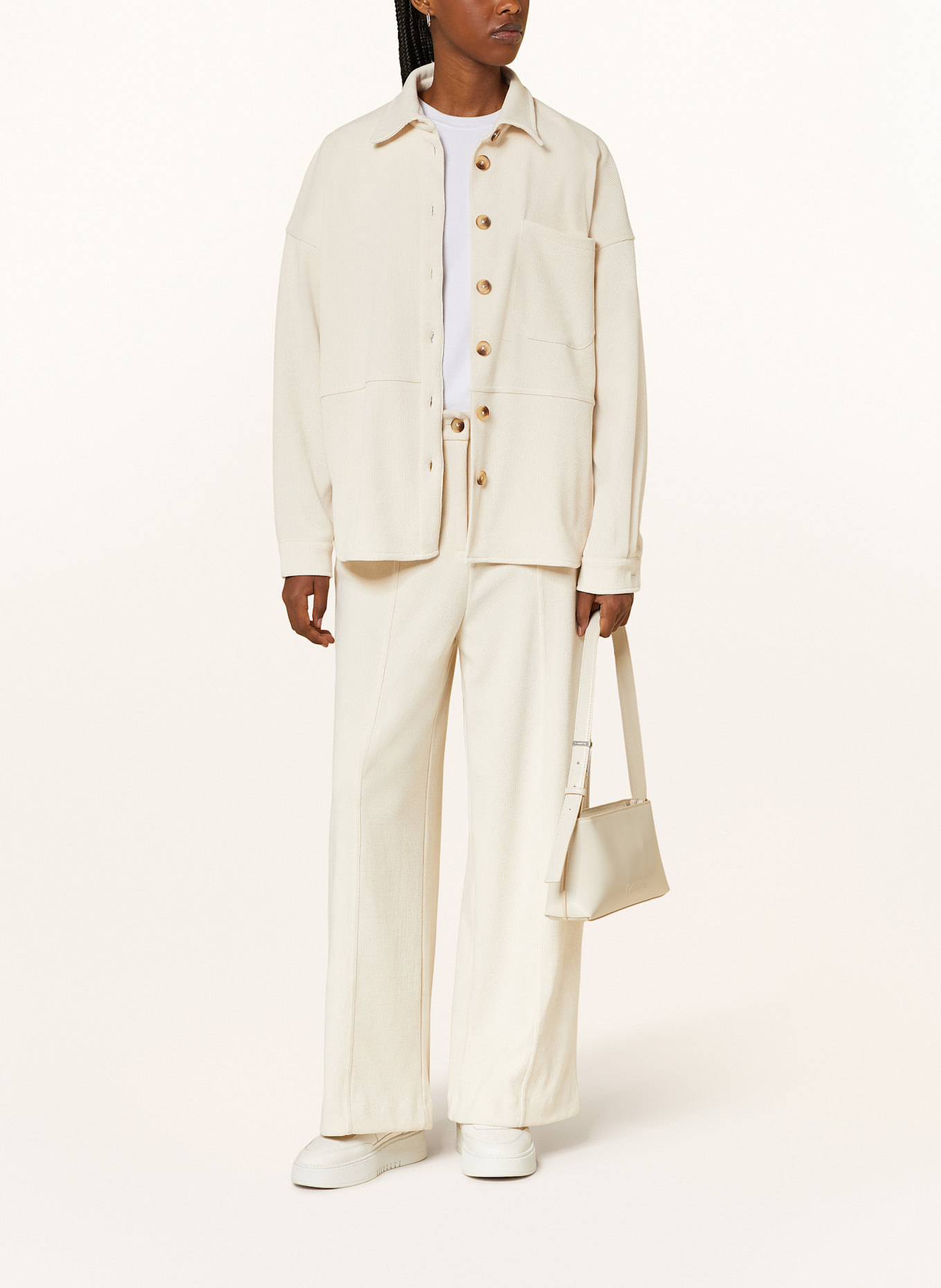 ICHI Corduroy overshirt IHKATE: CREAM