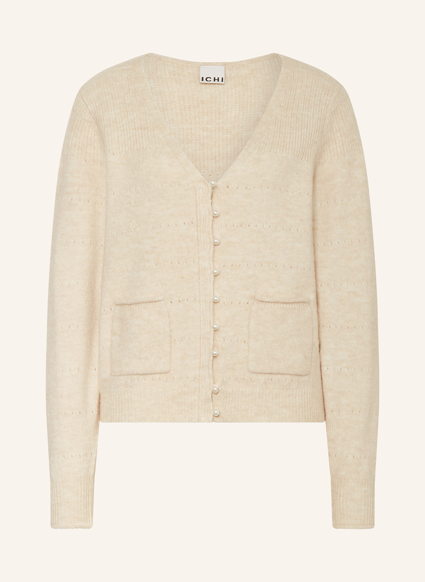 ICHI Strickjacke IHBANISE: BEIGE