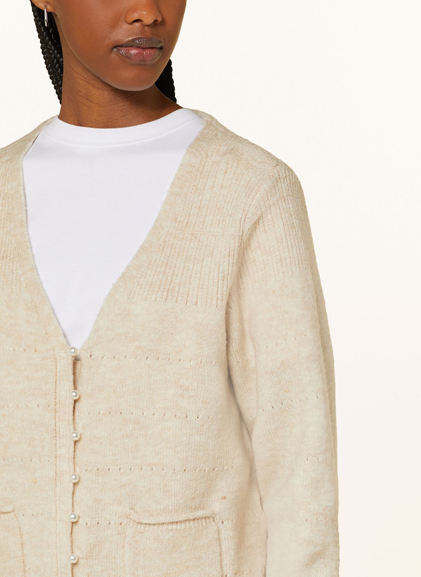 ICHI Strickjacke IHBANISE: BEIGE