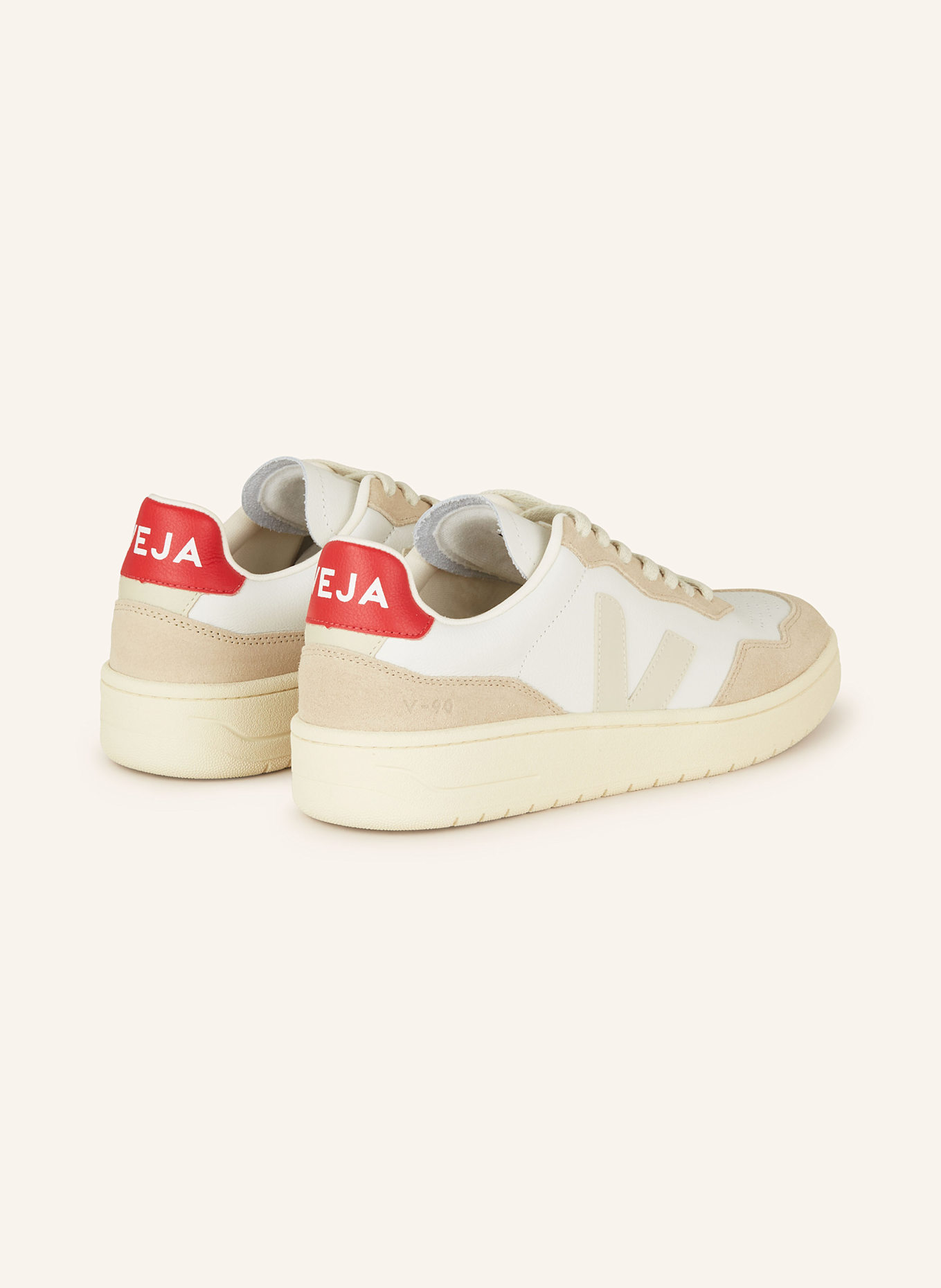 VEJA Sneaker V-90, Farbe: WEISS/ BEIGE (Bild 2)